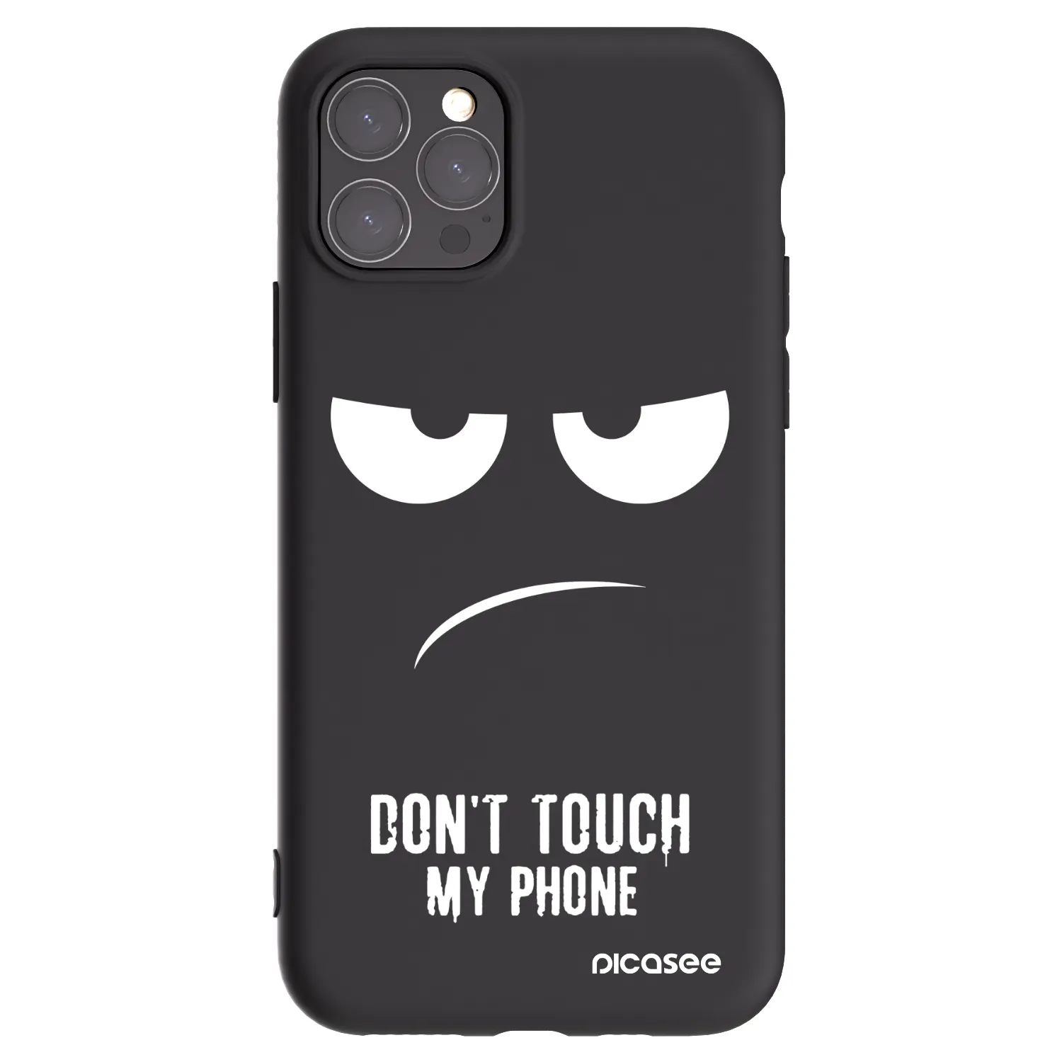 Picasee silikonski črni ovitek za Apple iPhone 11 Pro - Don't Touch My Phone