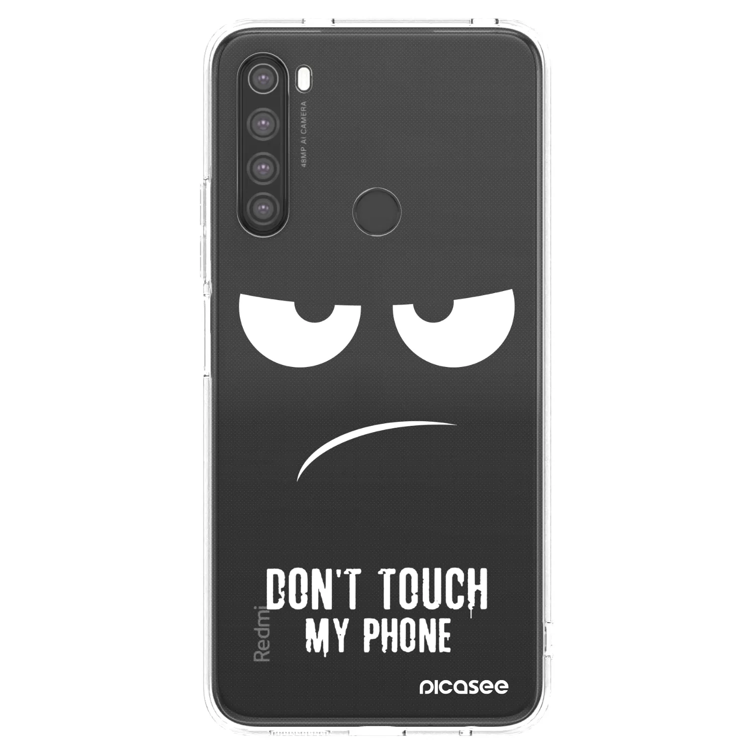 Picasee silikonski prozorni ovitek za Xiaomi Redmi Note 8 - Don't Touch My Phone