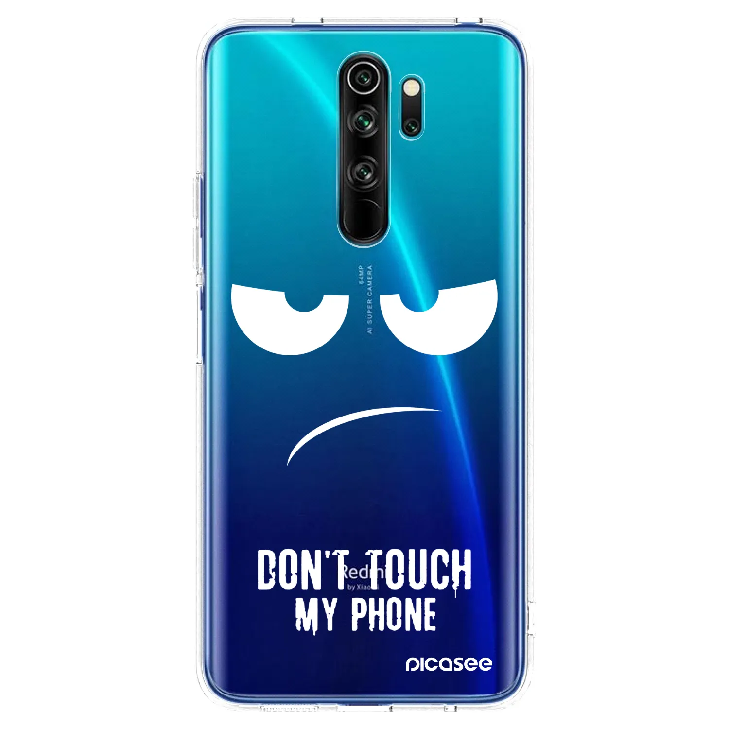 Picasee silikonski prozorni ovitek za Xiaomi Redmi Note 8 Pro - Don't Touch My Phone