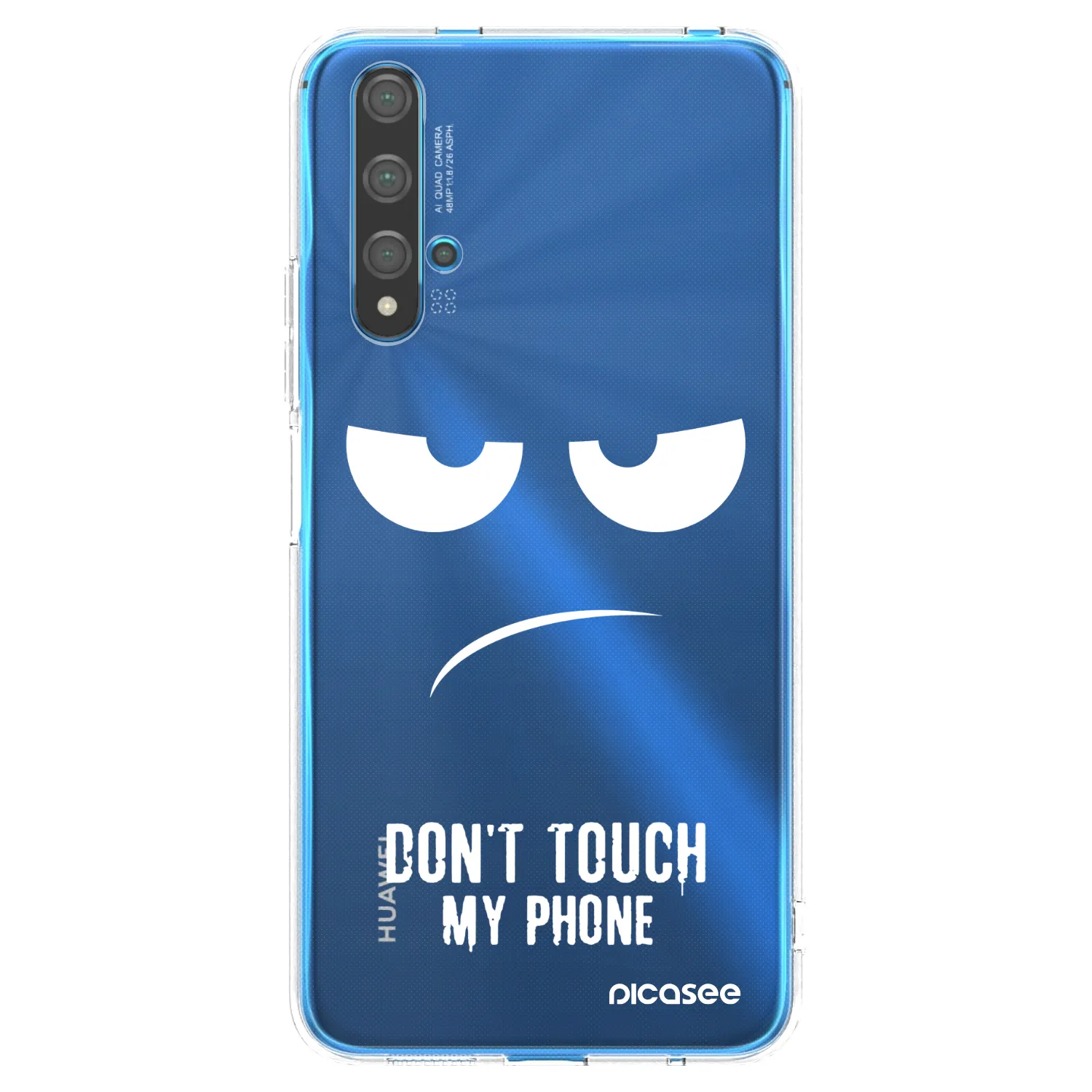 Picasee silikonski prozorni ovitek za Huawei Nova 5T - Don't Touch My Phone