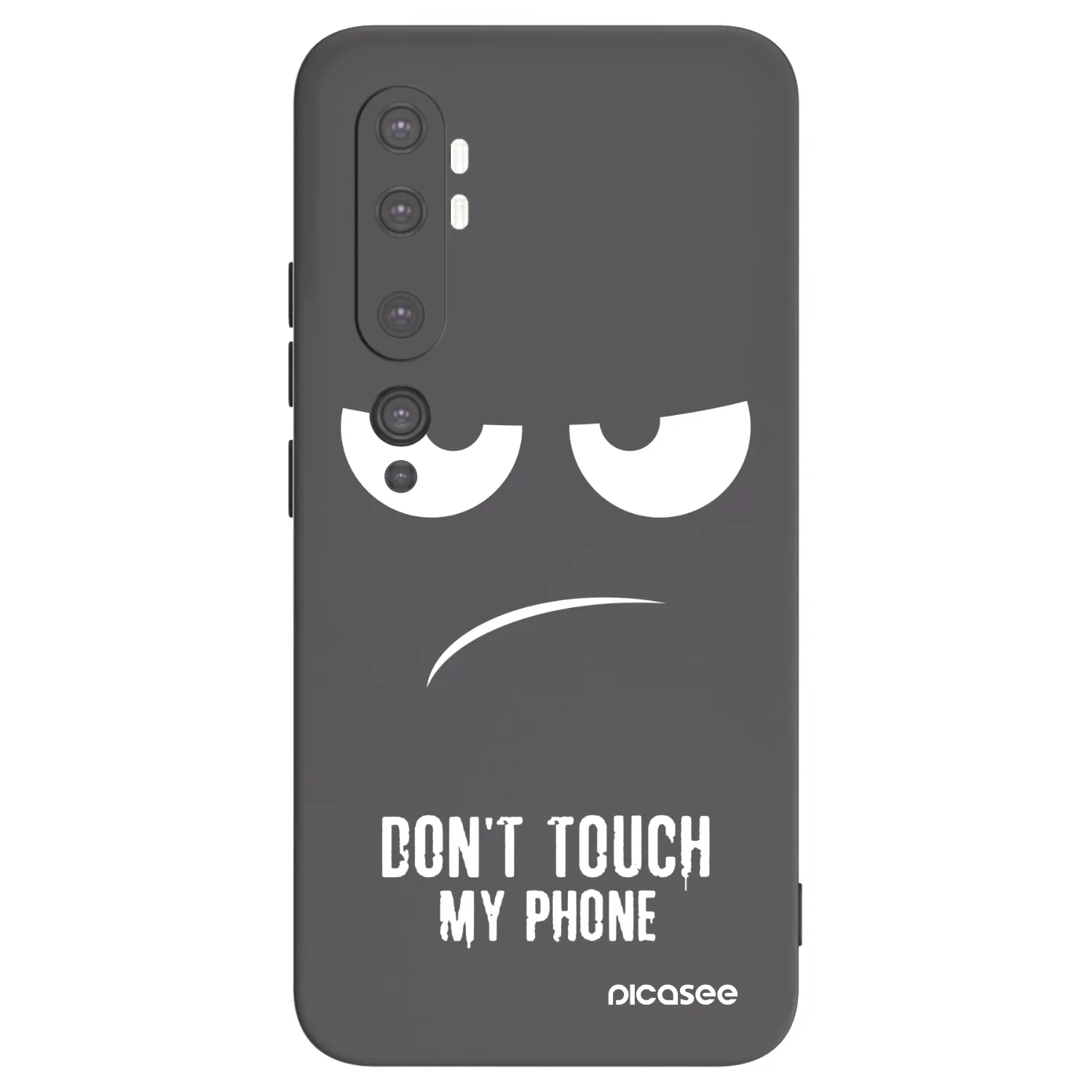 Picasee silikonski črni ovitek za Xiaomi Mi Note 10 (Pro) - Don't Touch My Phone
