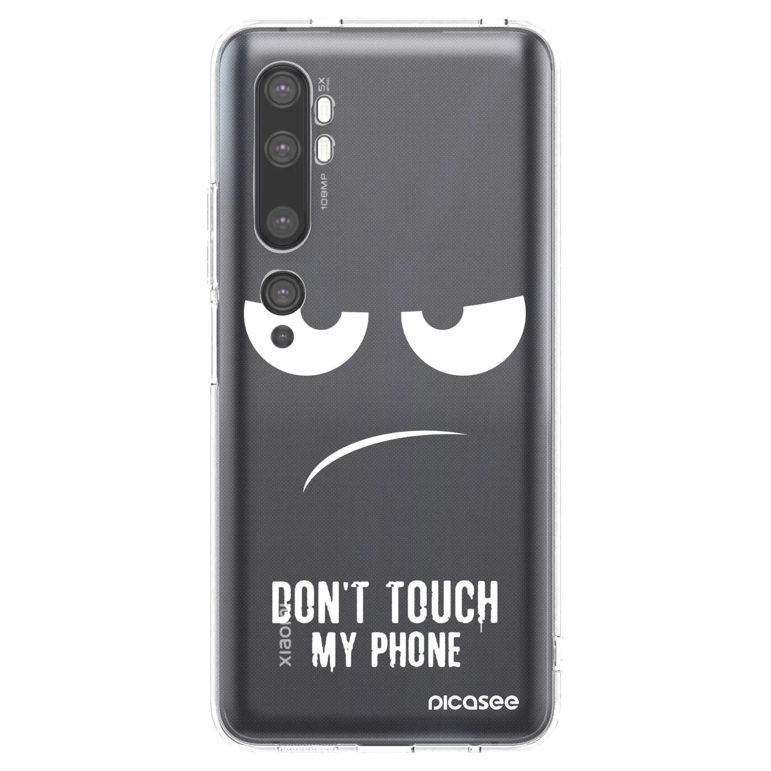 Picasee silikonski prozorni ovitek za Xiaomi Mi Note 10 (Pro) - Don't Touch My Phone