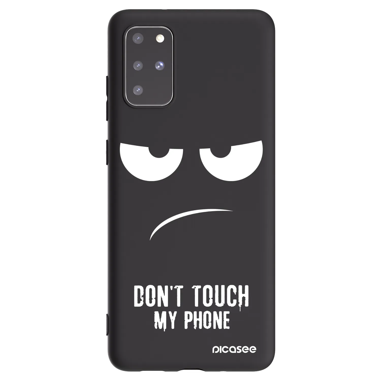 Picasee silikonski črni ovitek za Samsung Galaxy S20+ G985F - Don't Touch My Phone