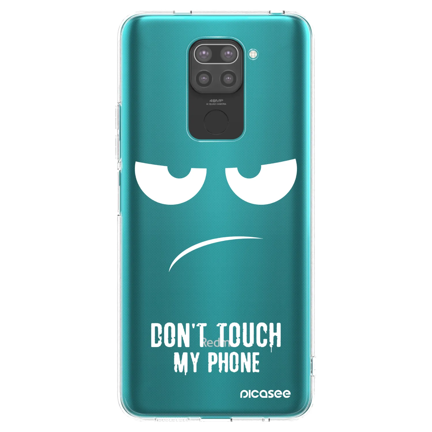 Picasee silikonski črni ovitek za Xiaomi Redmi Note 9 - Don't Touch My Phone