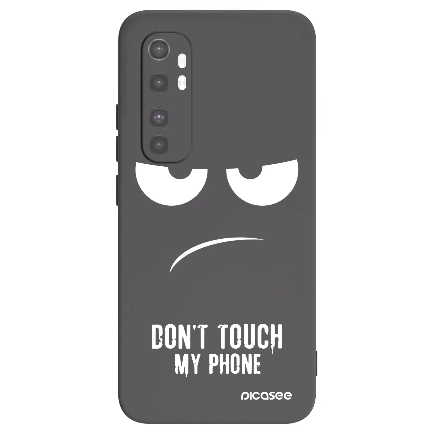 Picasee silikonski črni ovitek za Xiaomi Mi Note 10 Lite - Don't Touch My Phone