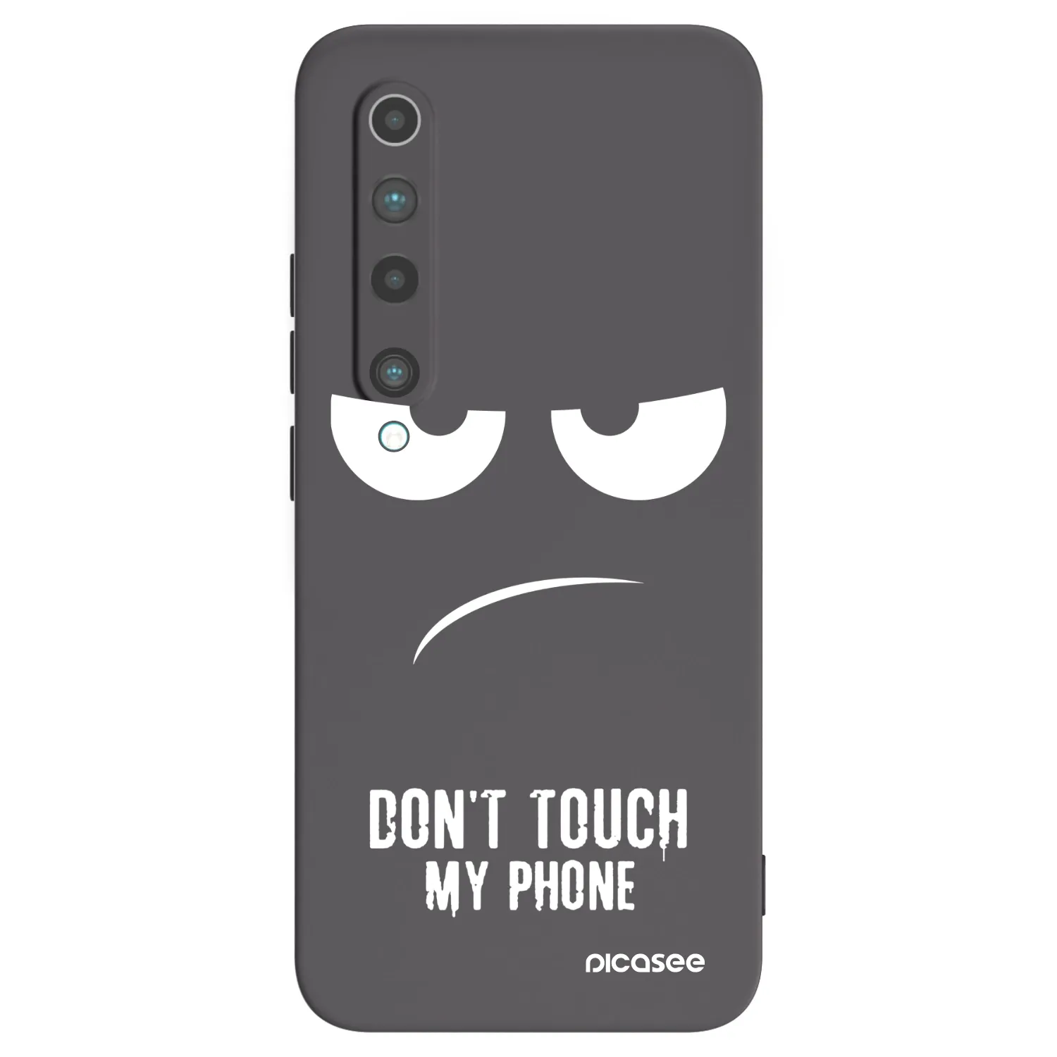 Picasee silikonski črni ovitek za Xiaomi Mi 10 - Don't Touch My Phone