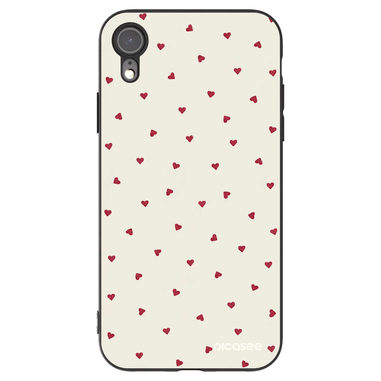 Picasee silikonski črni ovitek za Apple iPhone XR - Little Love