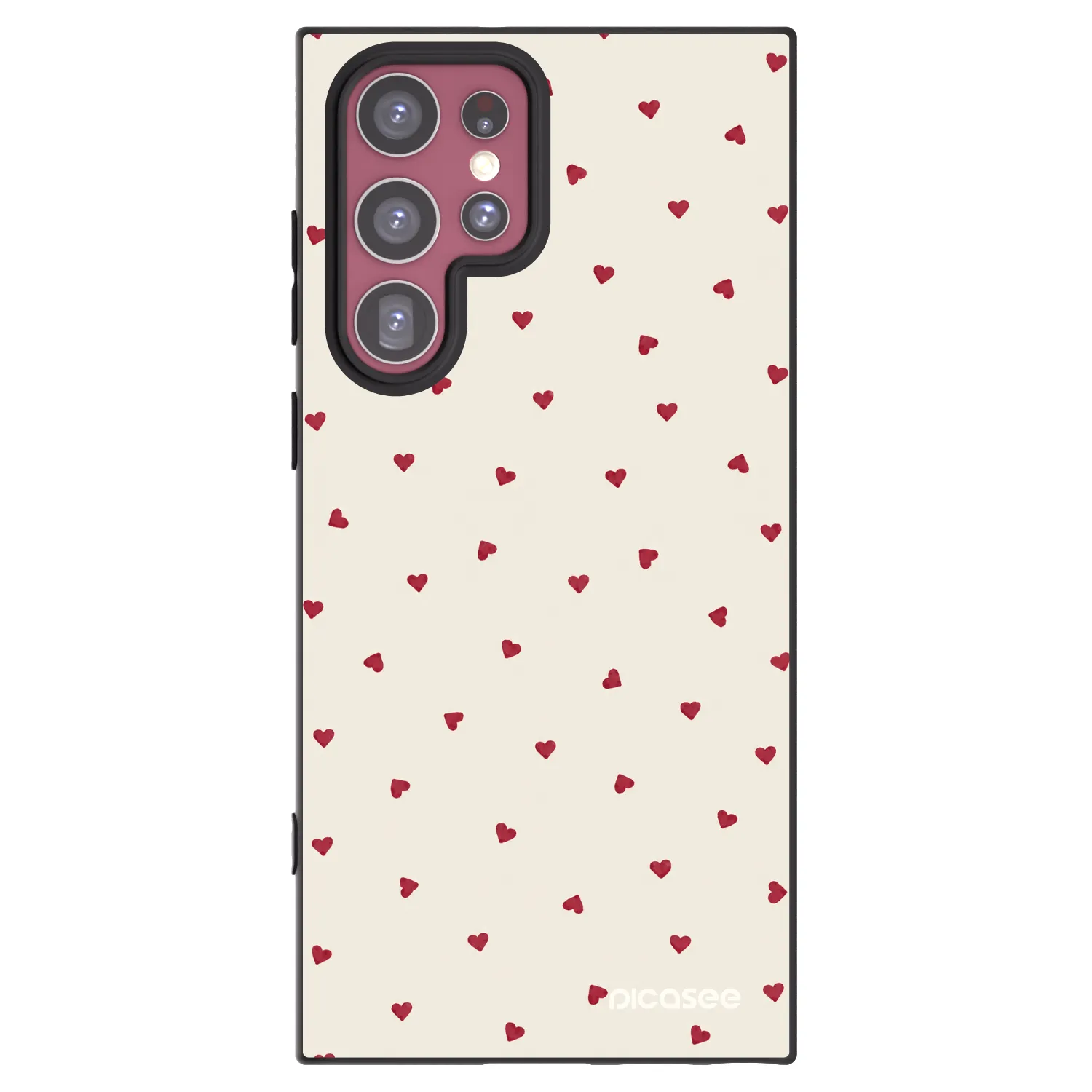 Picasee silikonski črni ovitek za Samsung Galaxy S22 Ultra 5G - Little Love