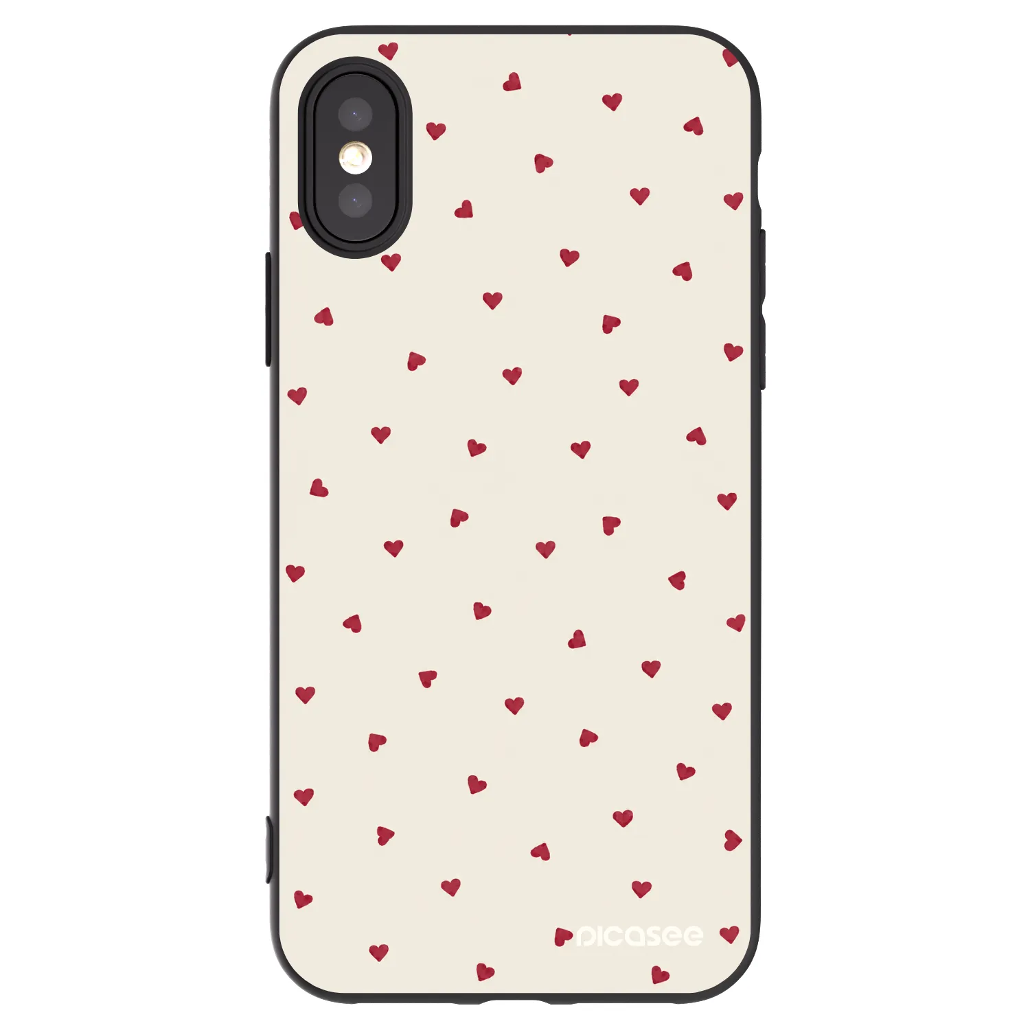 Picasee silikonski črni ovitek za Apple iPhone X/XS - Little Love