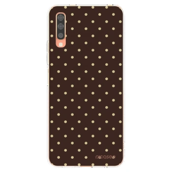 Picasee silikonski prozorni ovitek za Samsung Galaxy A70 A705F - Vanilla Dots & Chocolate
