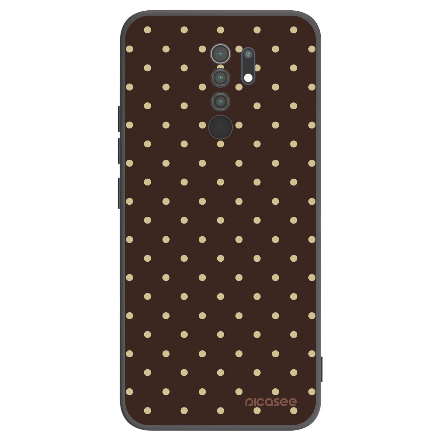 Picasee silikonski črni ovitek za Xiaomi Redmi 9 - Vanilla Dots & Chocolate
