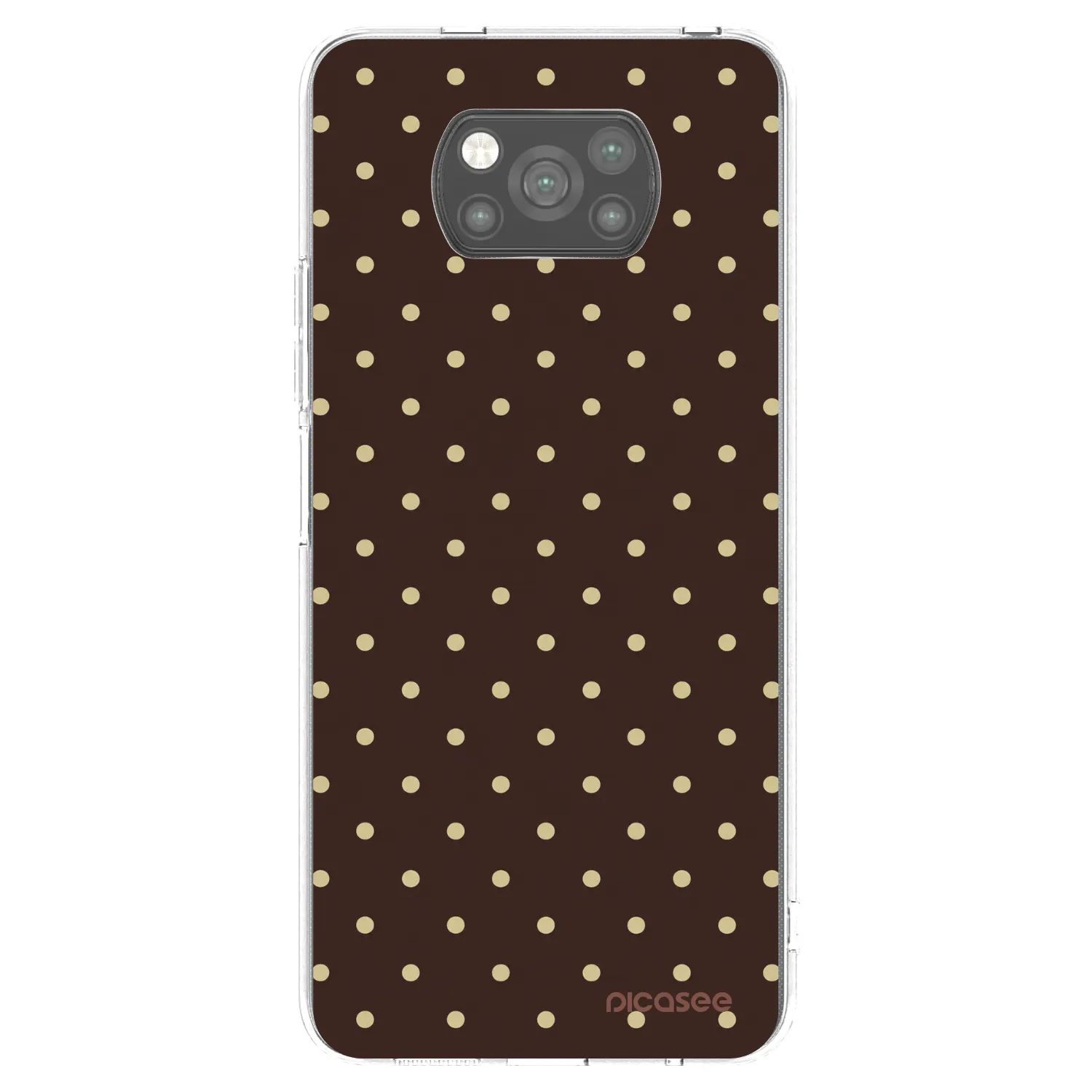 Picasee silikonski črni ovitek za Xiaomi Poco X3 - Vanilla Dots & Chocolate