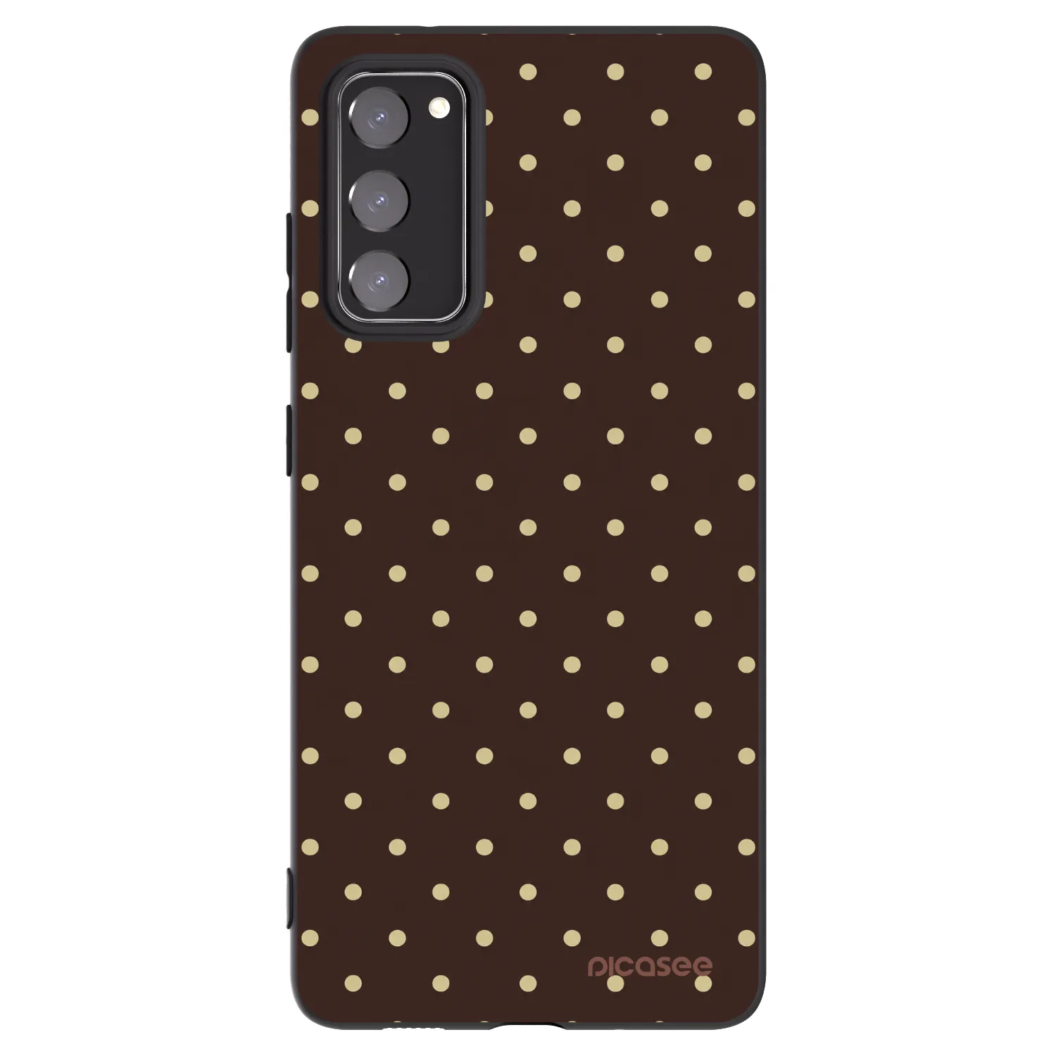 Picasee silikonski črni ovitek za Samsung Galaxy S20 FE - Vanilla Dots & Chocolate