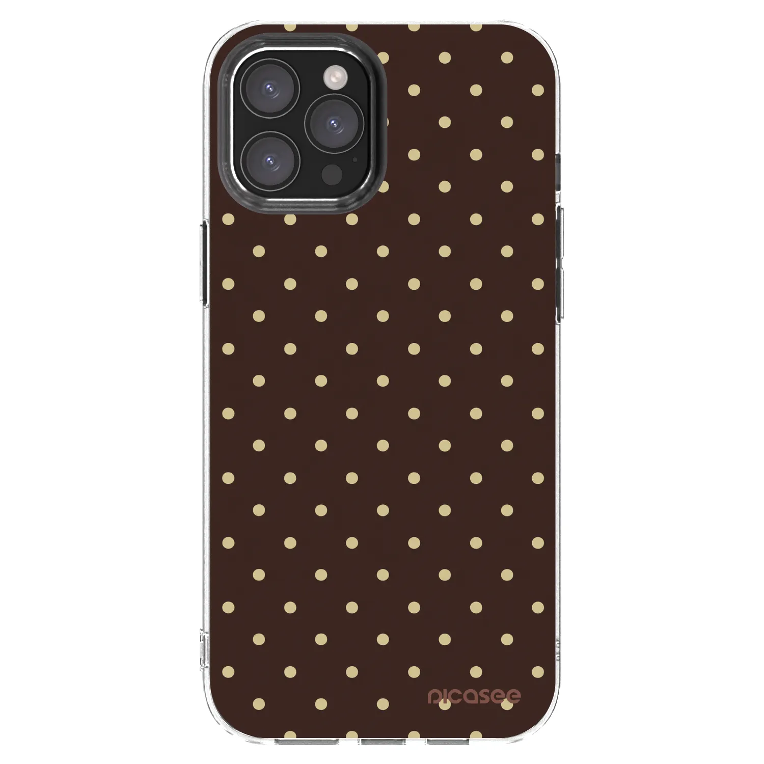Picasee silikonski prozorni ovitek za Apple iPhone 12 Pro Max - Vanilla Dots & Chocolate