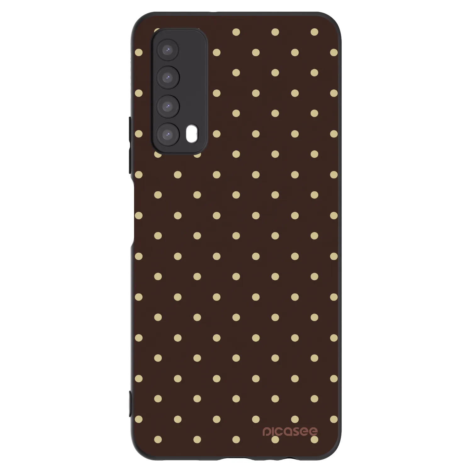 Picasee silikonski črni ovitek za Huawei P Smart 2021 - Vanilla Dots & Chocolate