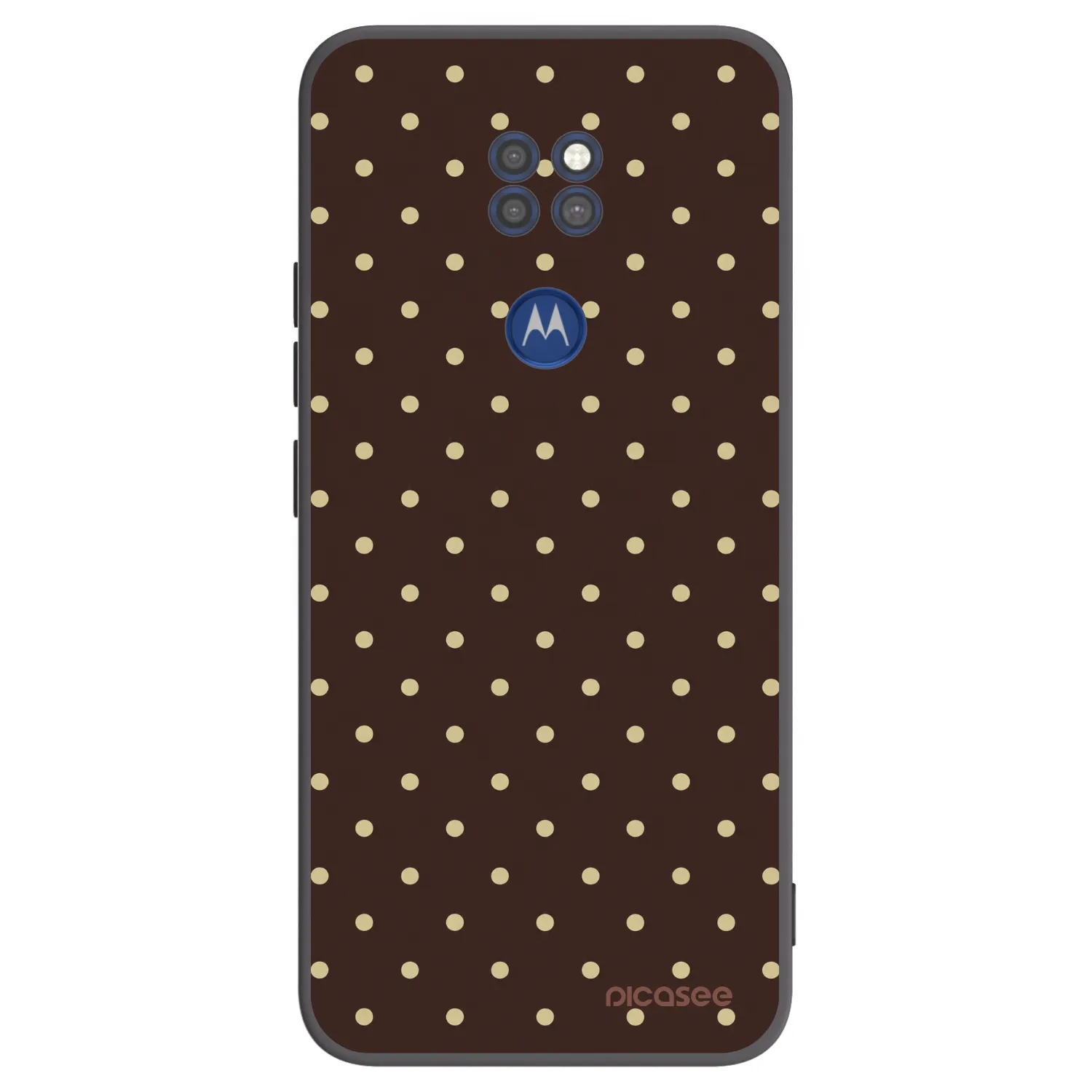 Picasee silikonski črni ovitek za Motorola Moto G9 Play - Vanilla Dots & Chocolate