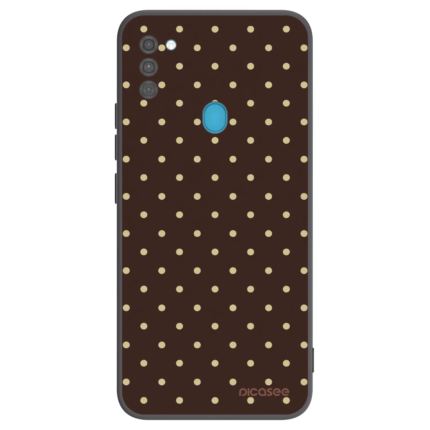 Picasee silikonski črni ovitek za Samsung Galaxy M11 - Vanilla Dots & Chocolate