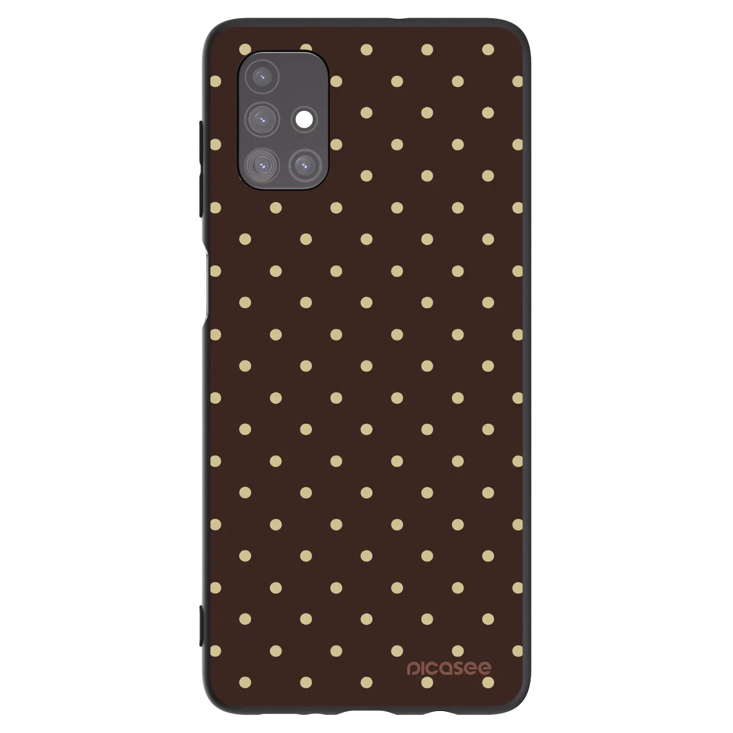 Picasee silikonski črni ovitek za Samsung Galaxy M51 M515F - Vanilla Dots & Chocolate