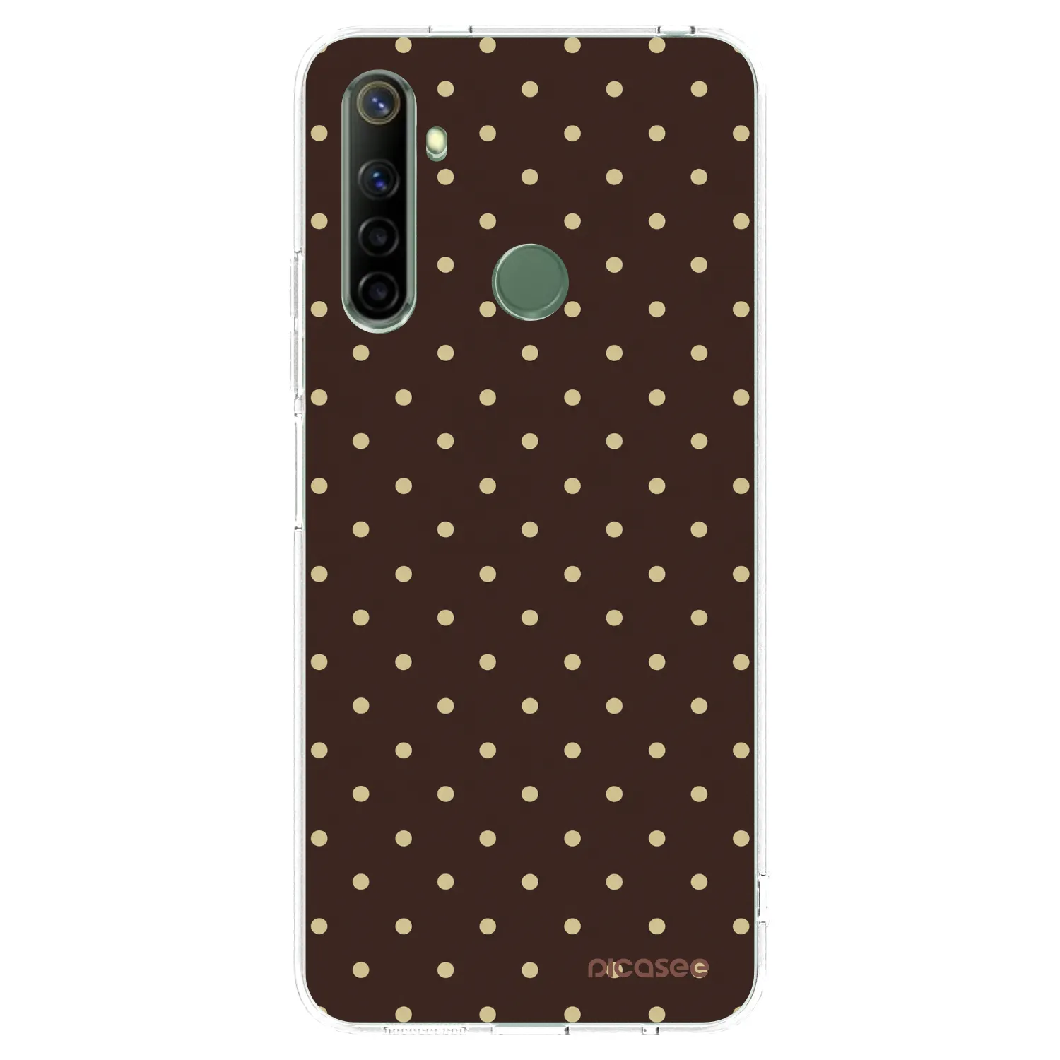 Picasee silikonski prozorni ovitek za Realme 6i - Vanilla Dots & Chocolate