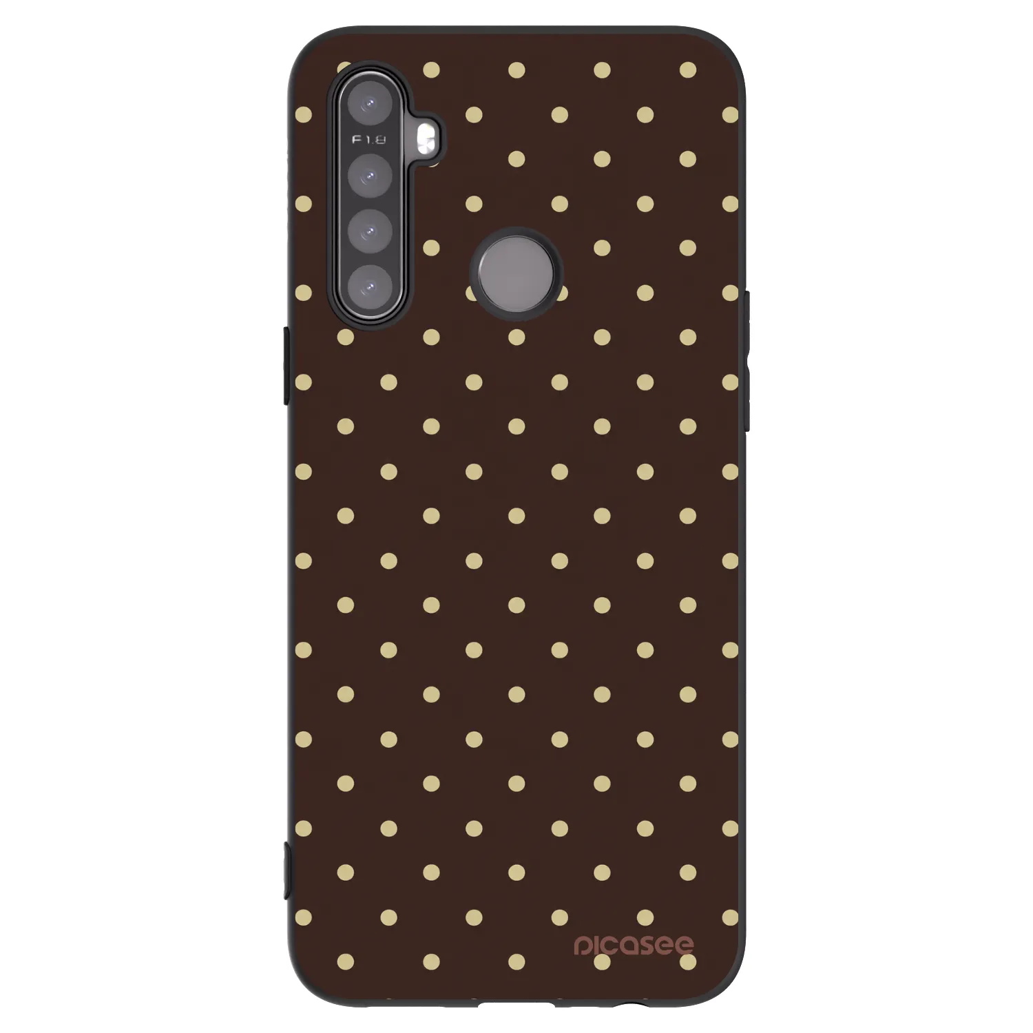 Picasee silikonski črni ovitek za Realme 5 - Vanilla Dots & Chocolate