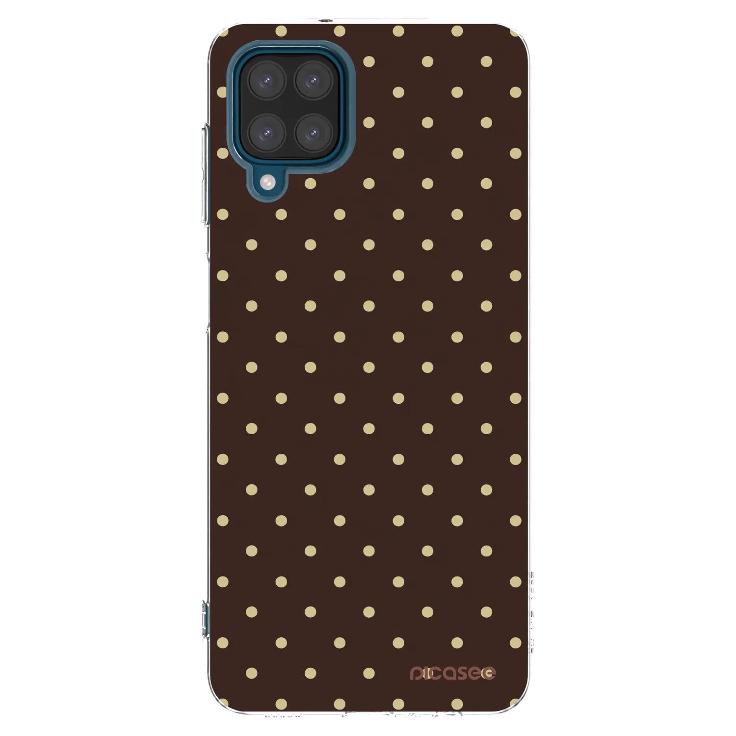Picasee silikonski prozorni ovitek za Samsung Galaxy A12 A125F - Vanilla Dots & Chocolate