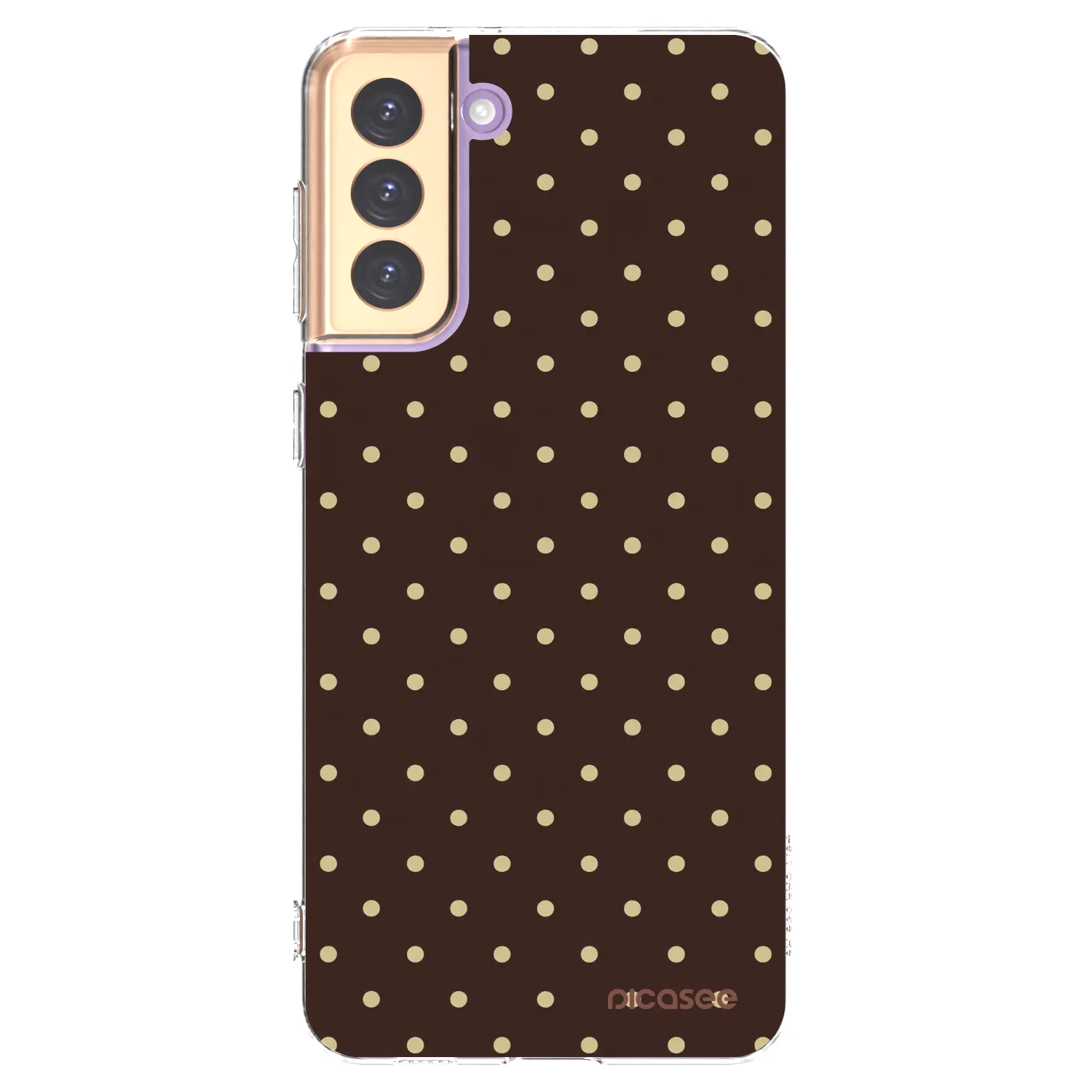 Picasee silikonski prozorni ovitek za Samsung Galaxy S21+ 5G G996F - Vanilla Dots & Chocolate