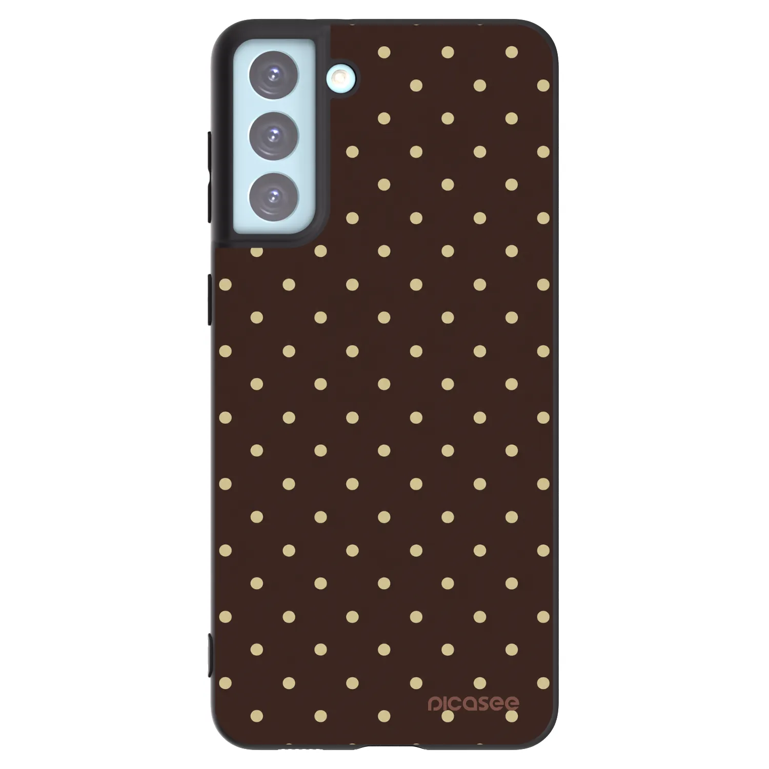 Picasee silikonski črni ovitek za Samsung Galaxy S21+ 5G G996F - Vanilla Dots & Chocolate