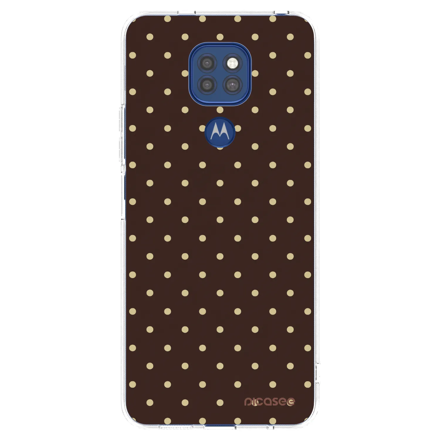 Picasee silikonski prozorni ovitek za Motorola Moto G9 Play - Vanilla Dots & Chocolate
