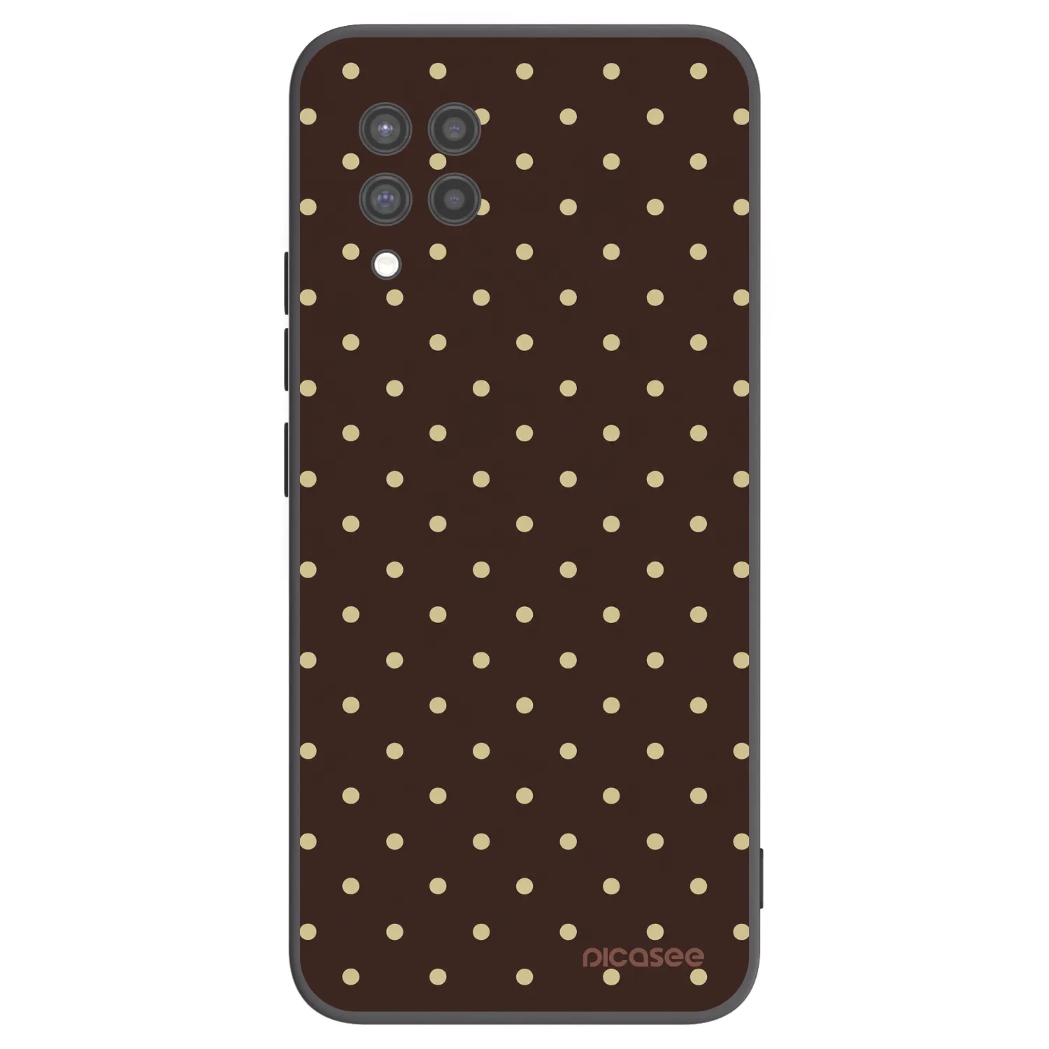 Picasee silikonski črni ovitek za Samsung Galaxy A42 A426B - Vanilla Dots & Chocolate