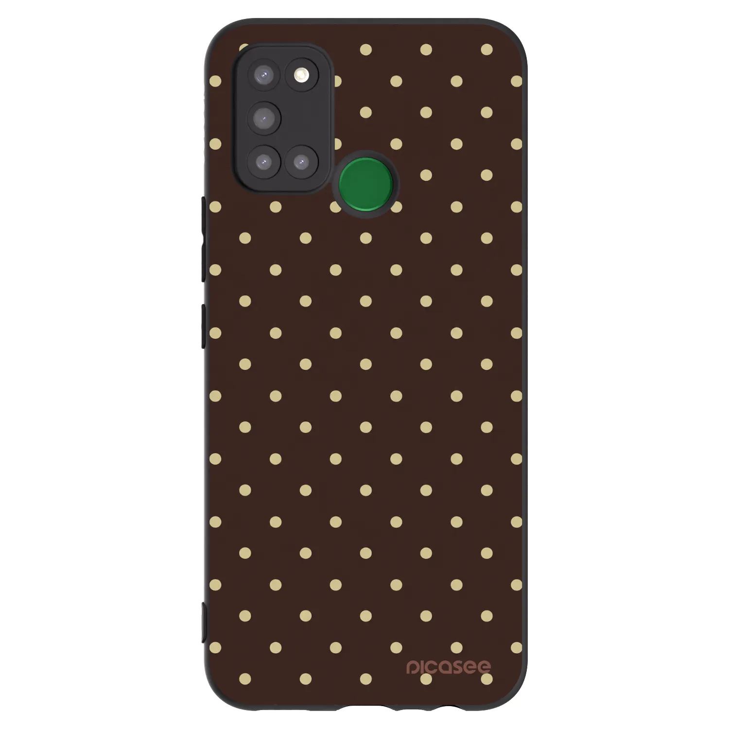 Picasee silikonski črni ovitek za Realme 7i - Vanilla Dots & Chocolate