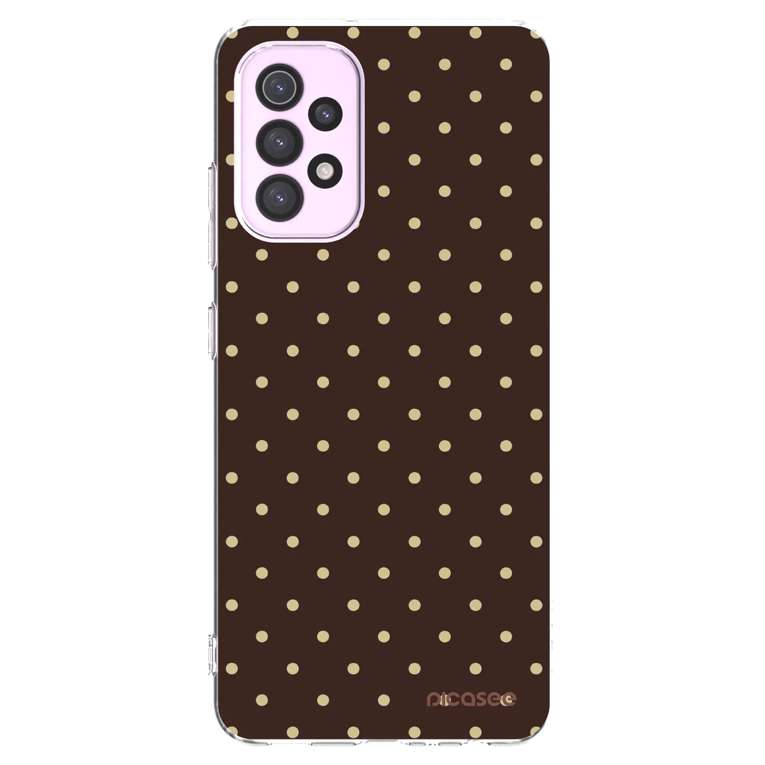 Picasee silikonski prozorni ovitek za Samsung Galaxy A32 5G A326B - Vanilla Dots & Chocolate