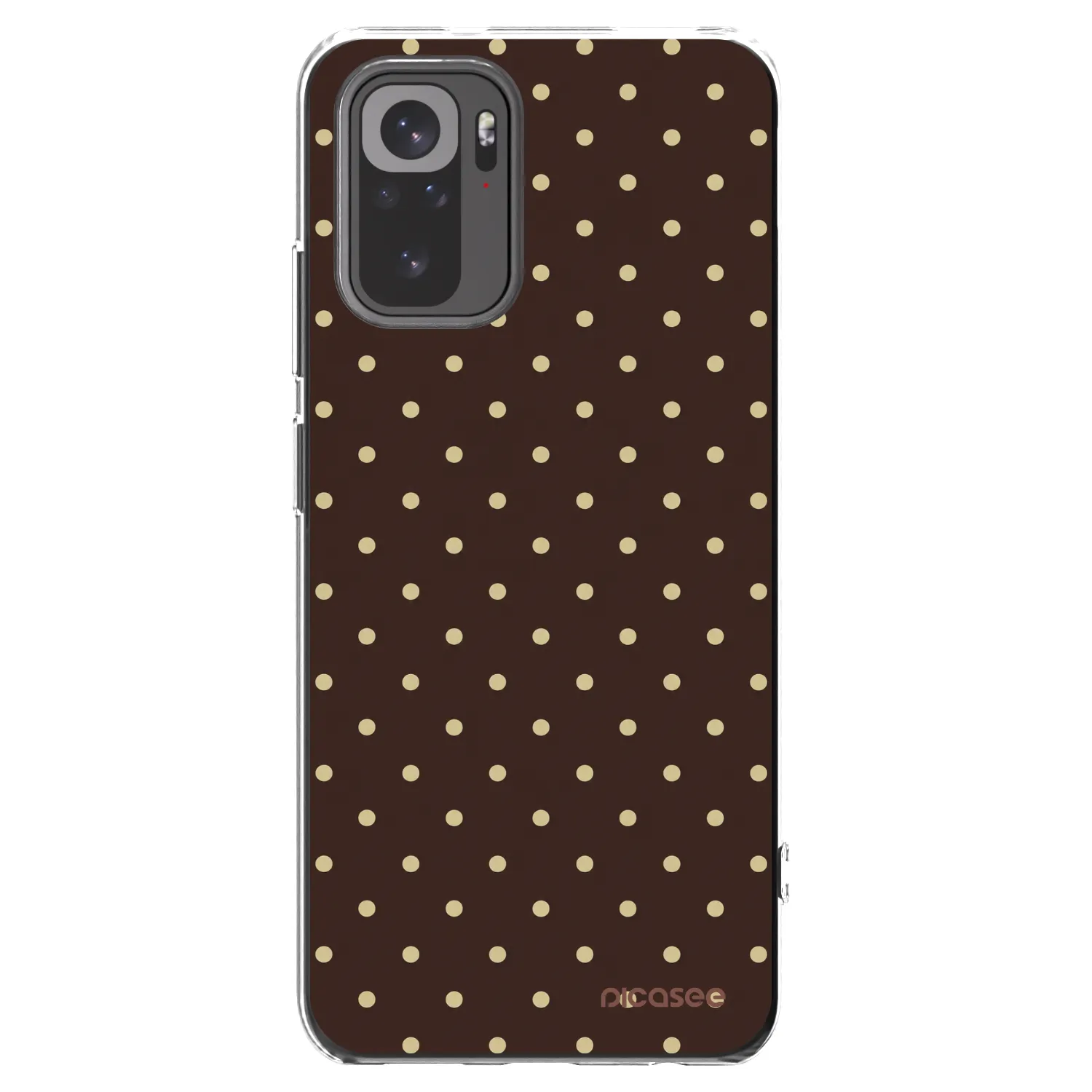 Picasee silikonski prozorni ovitek za Xiaomi Redmi Note 10S - Vanilla Dots & Chocolate