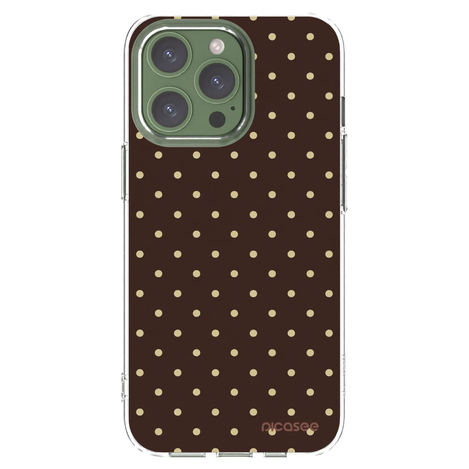 Picasee silikonski prozorni ovitek za Apple iPhone 13 Pro - Vanilla Dots & Chocolate