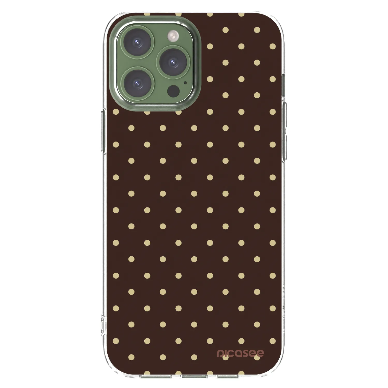 Picasee silikonski prozorni ovitek za Apple iPhone 13 Pro Max - Vanilla Dots & Chocolate