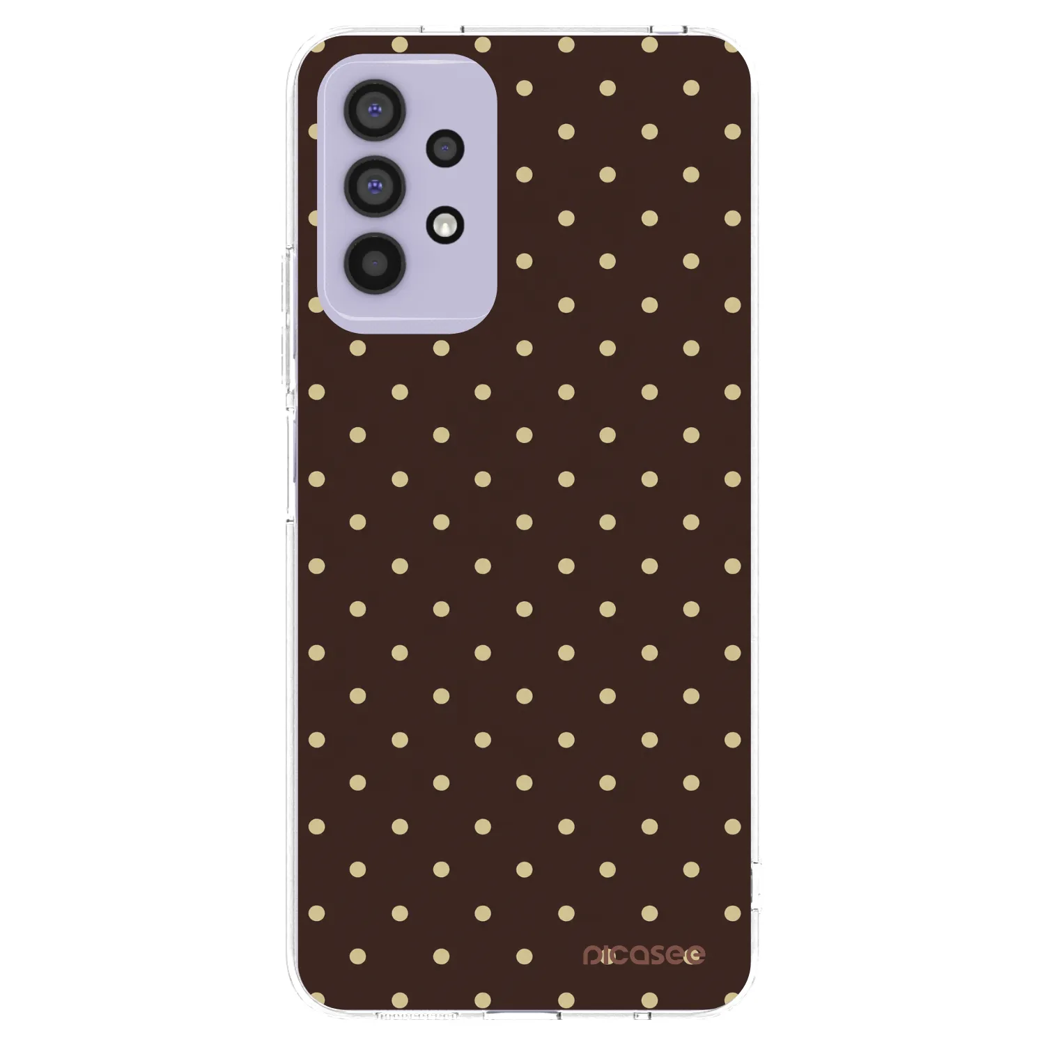 Picasee silikonski prozorni ovitek za Samsung Galaxy A32 4G SM-A325F - Vanilla Dots & Chocolate