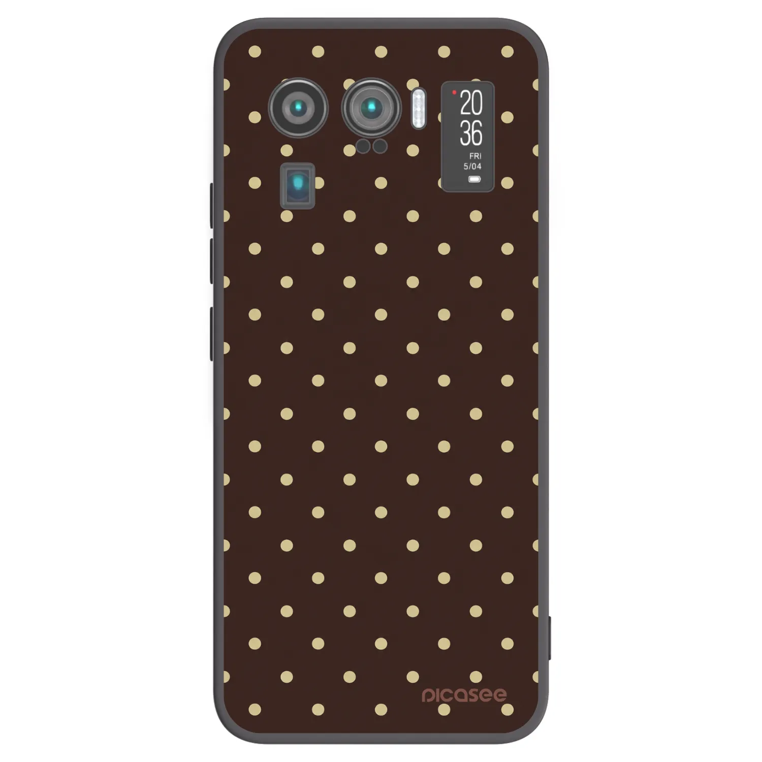 Picasee silikonski črni ovitek za Xiaomi Mi 11 Ultra - Vanilla Dots & Chocolate