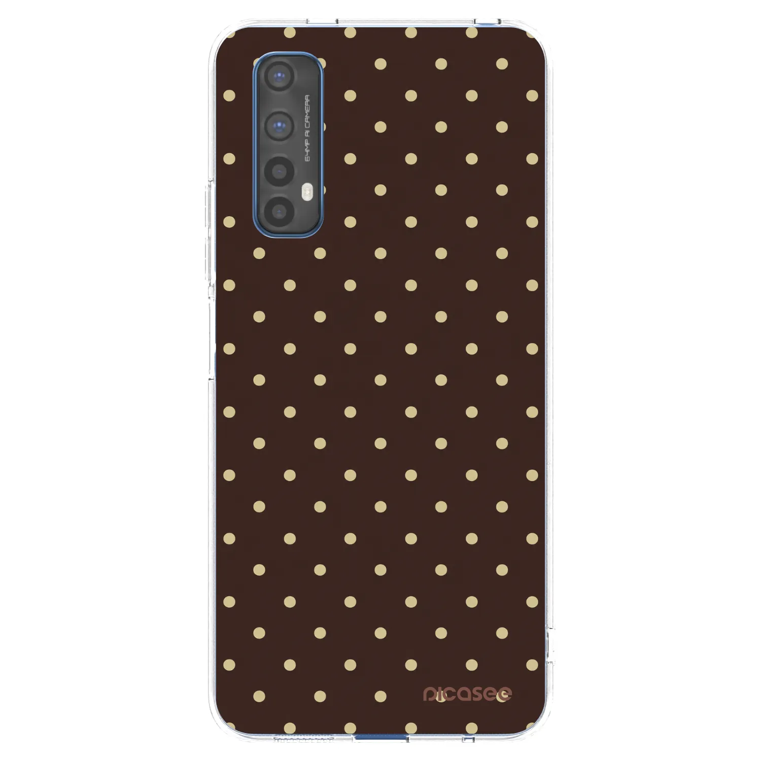 Picasee silikonski prozorni ovitek za Realme 7 - Vanilla Dots & Chocolate