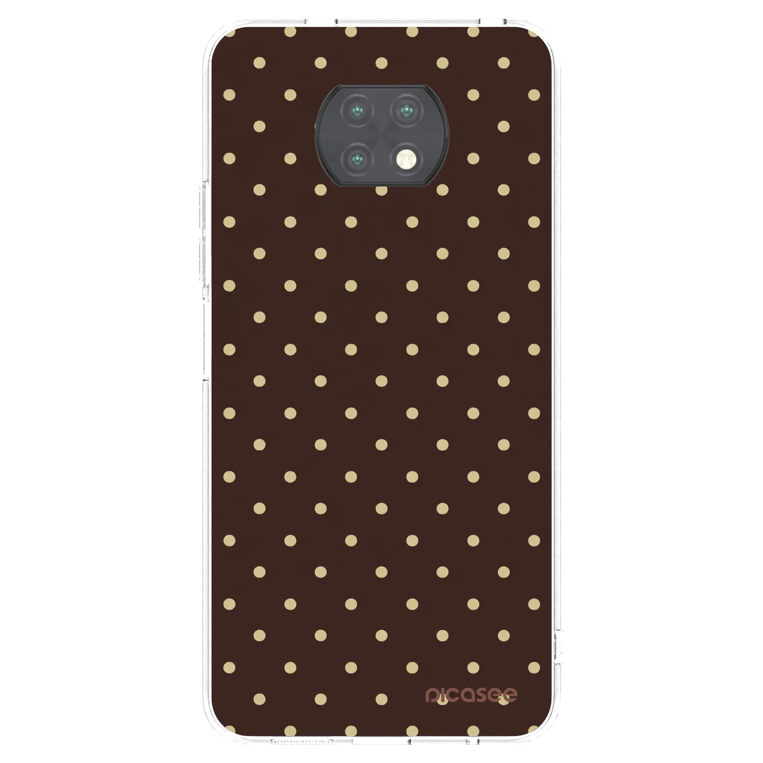 Picasee silikonski prozorni ovitek za Xiaomi Redmi Note 9T - Vanilla Dots & Chocolate