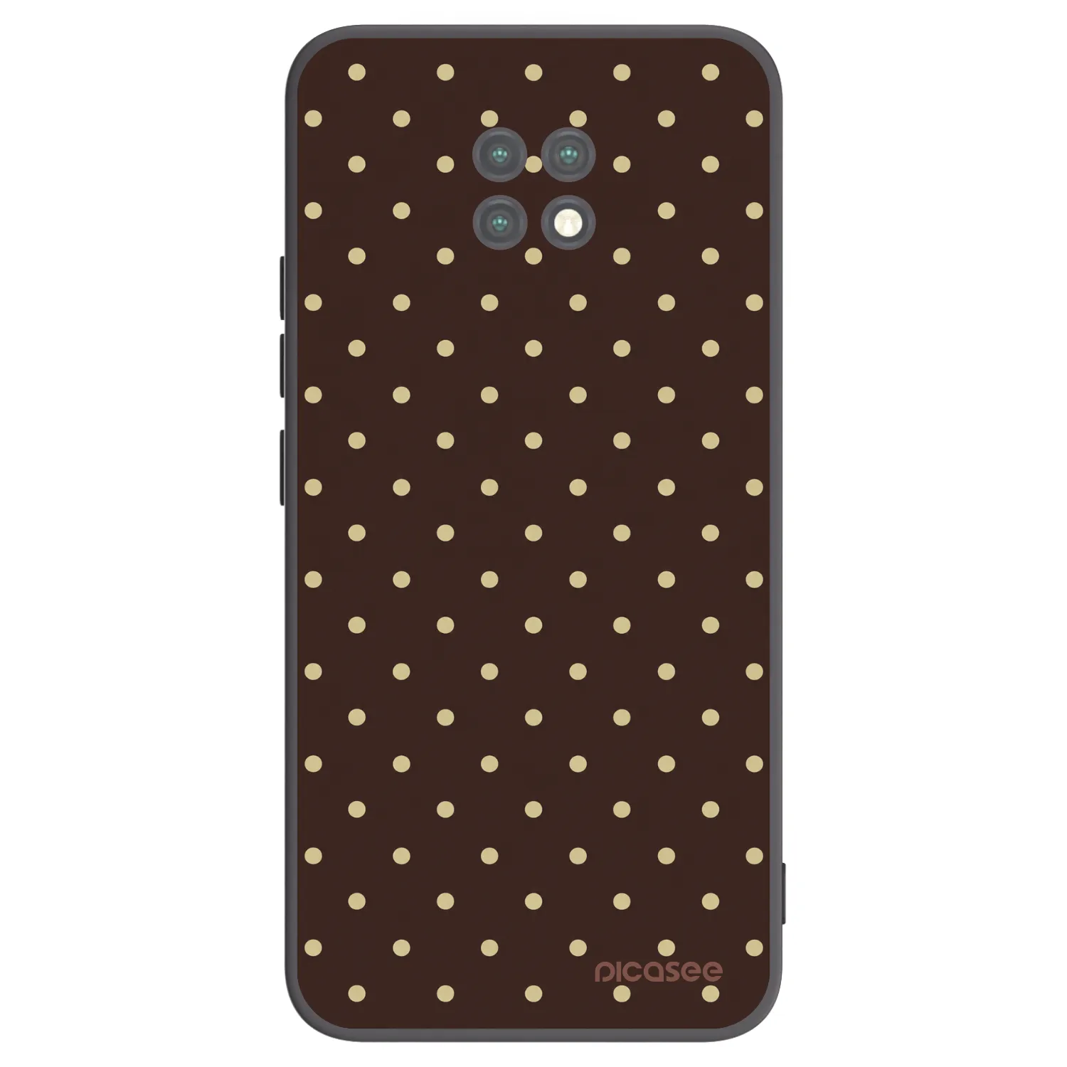 Picasee silikonski črni ovitek za Xiaomi Redmi Note 9T - Vanilla Dots & Chocolate