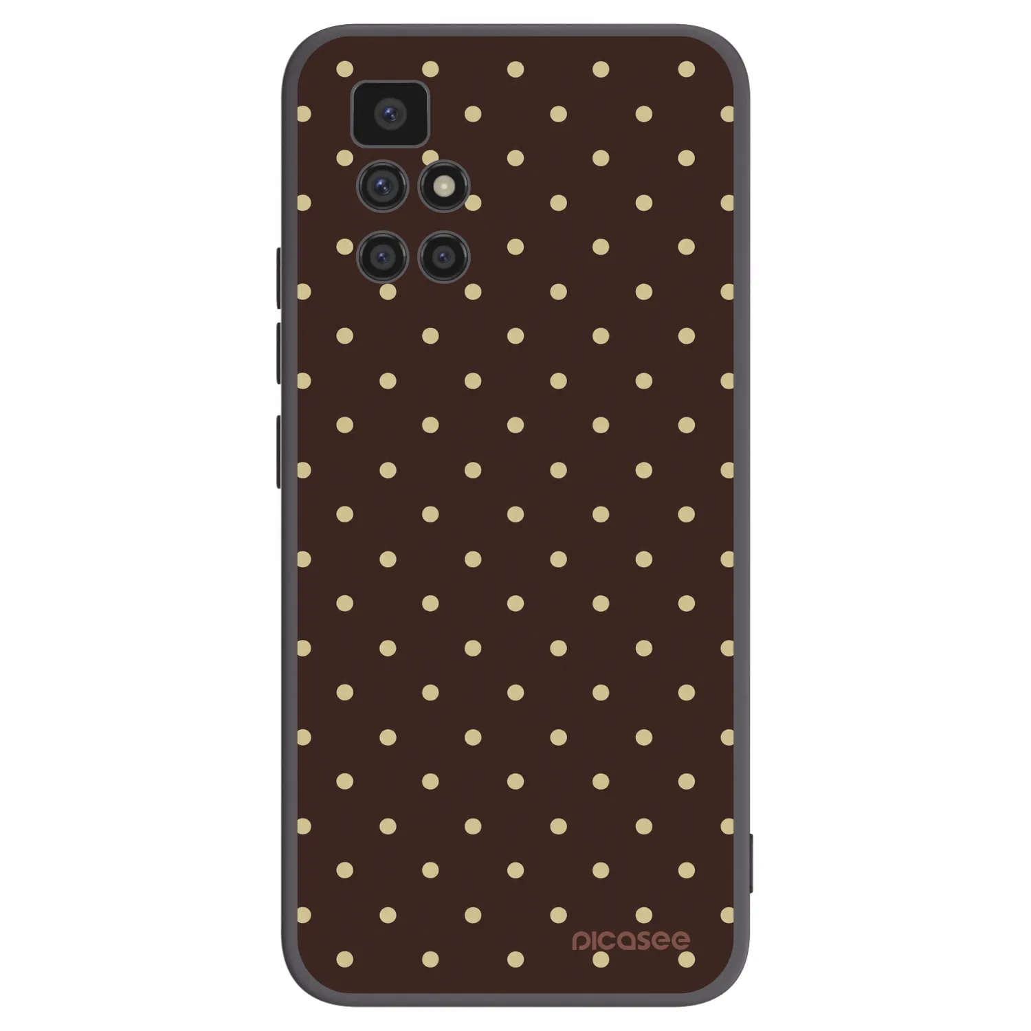 Picasee silikonski črni ovitek za Xiaomi Redmi 10 - Vanilla Dots & Chocolate