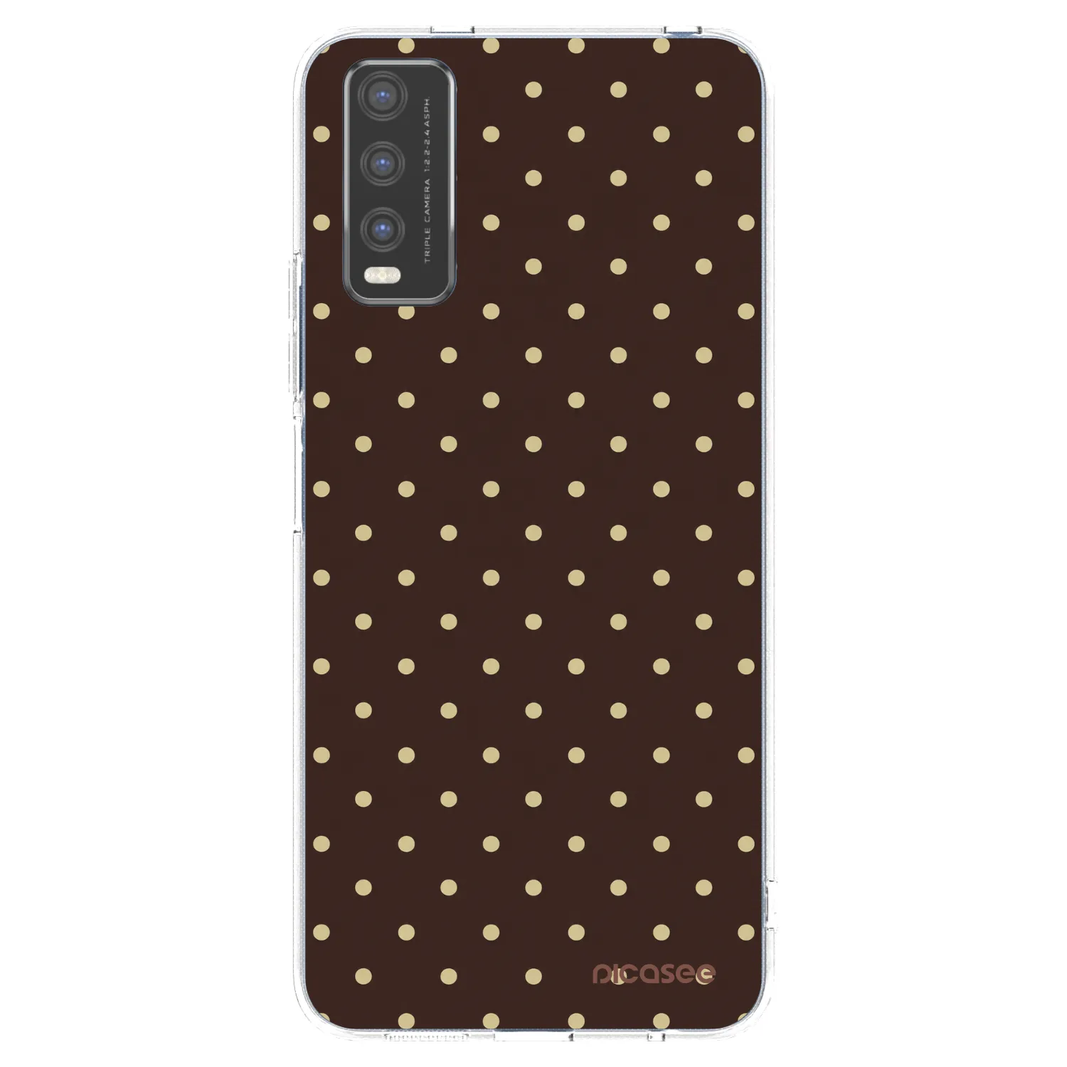 Picasee silikonski prozorni ovitek za Vivo Y20s - Vanilla Dots & Chocolate