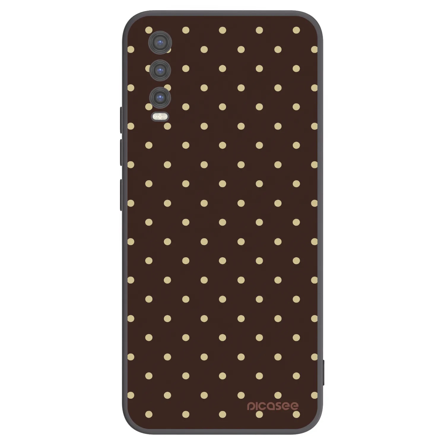 Picasee silikonski črni ovitek za Vivo Y20s - Vanilla Dots & Chocolate