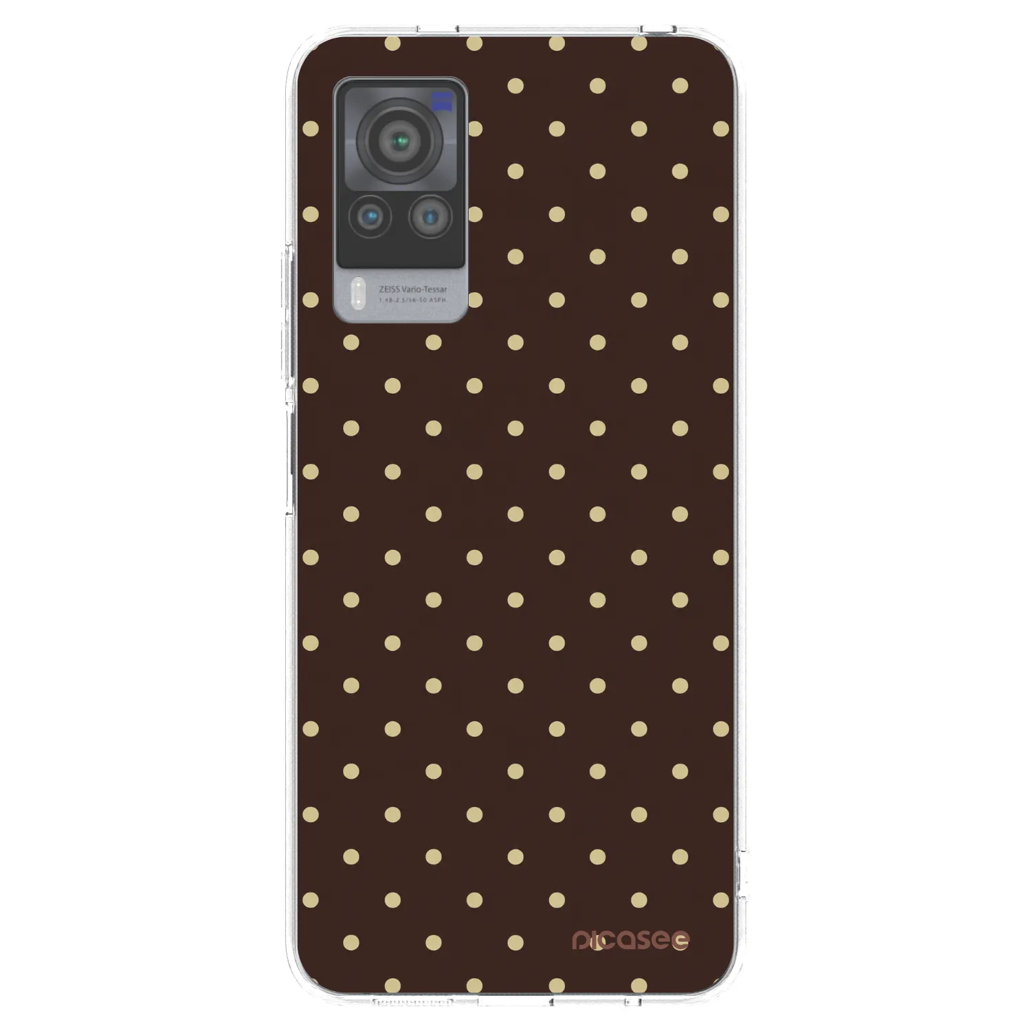 Picasee silikonski prozorni ovitek za Vivo X60 Pro 5G - Vanilla Dots & Chocolate