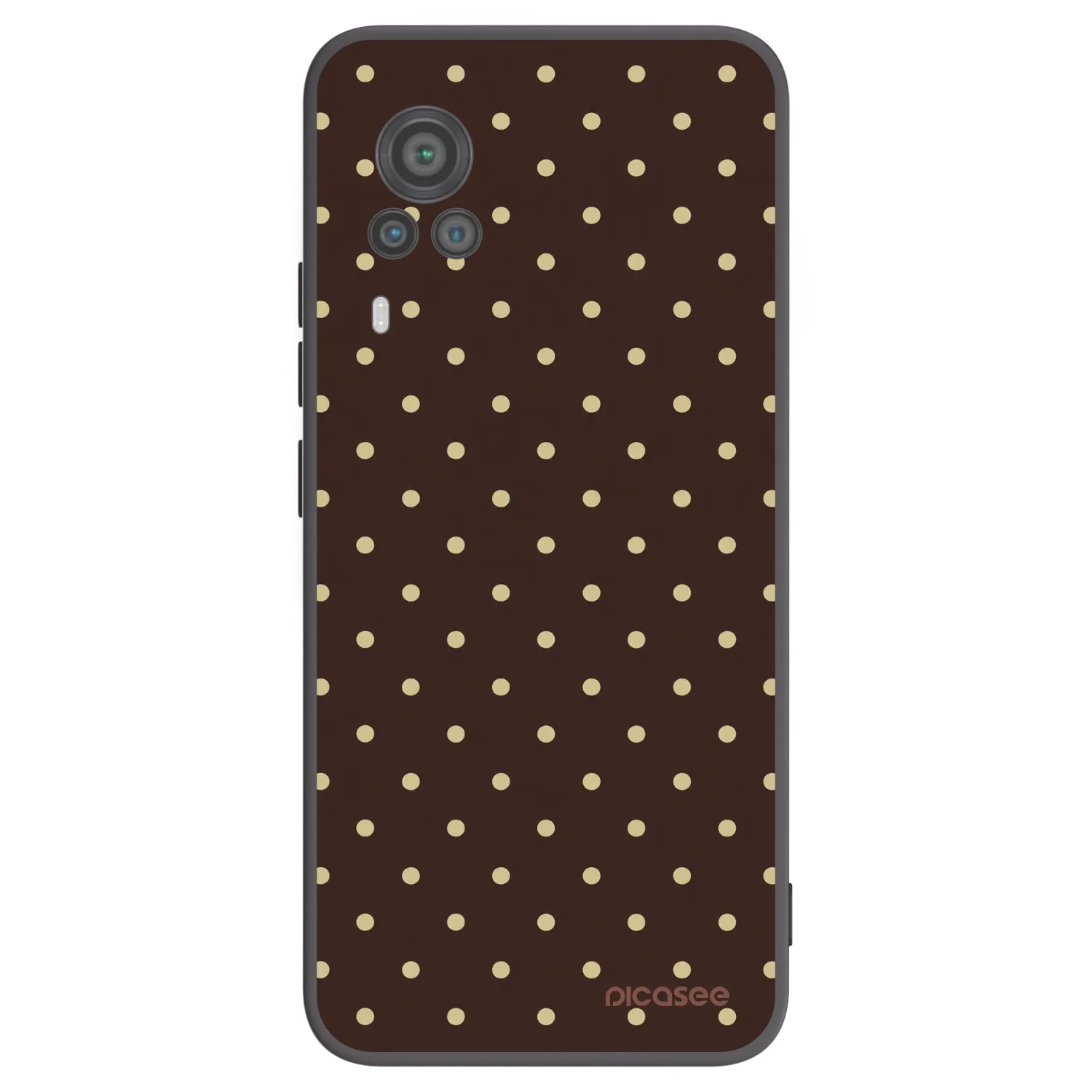 Picasee silikonski črni ovitek za Vivo X60 Pro 5G - Vanilla Dots & Chocolate