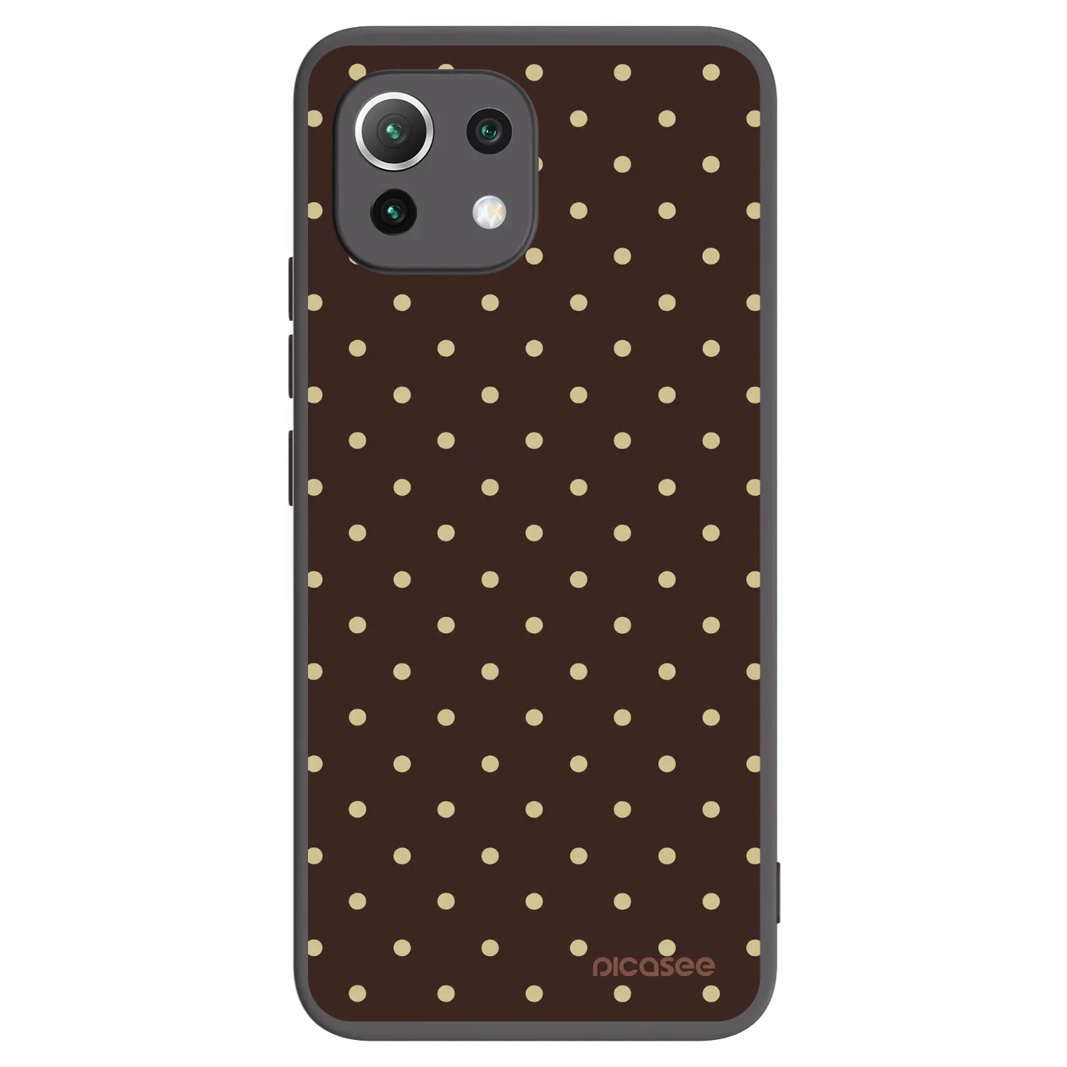 Picasee silikonski črni ovitek za Xiaomi 11 Lite 5G NE - Vanilla Dots & Chocolate