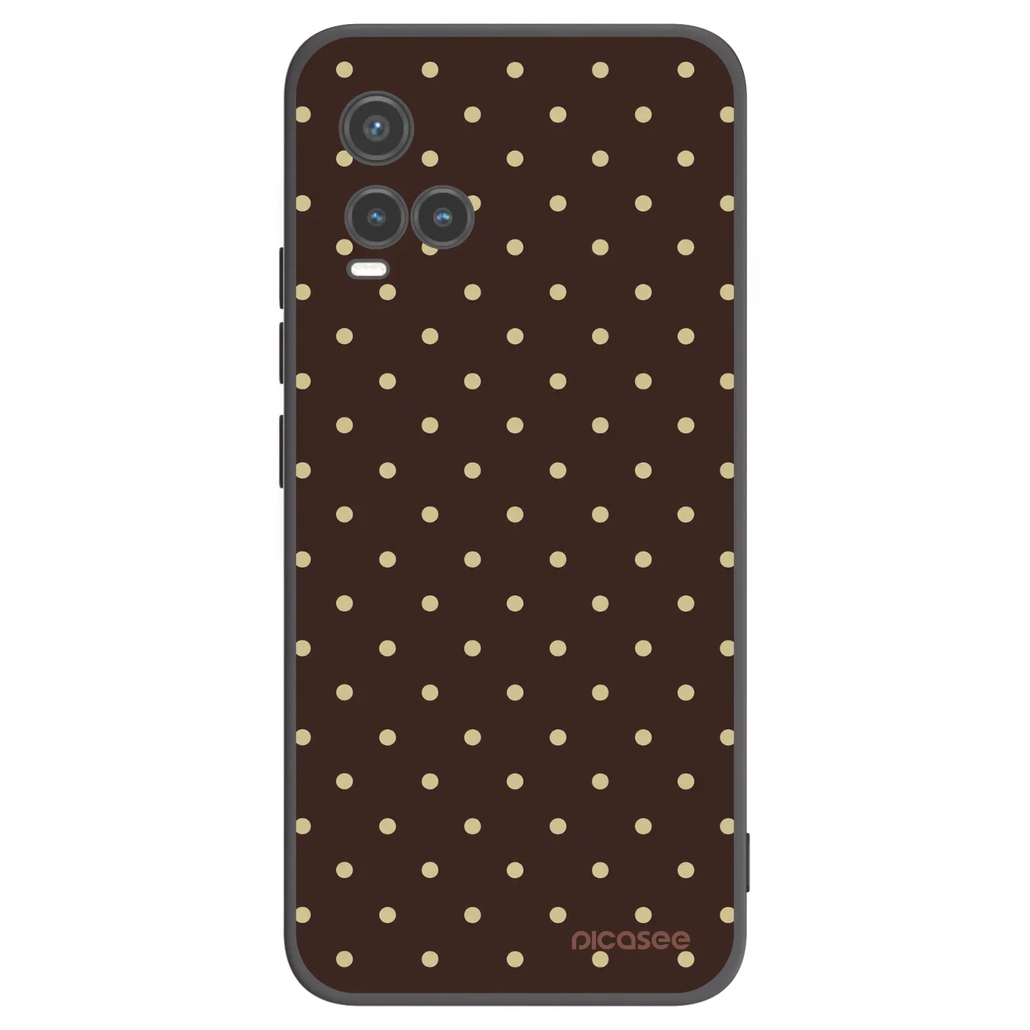 Picasee silikonski črni ovitek za Vivo Y33s - Vanilla Dots & Chocolate