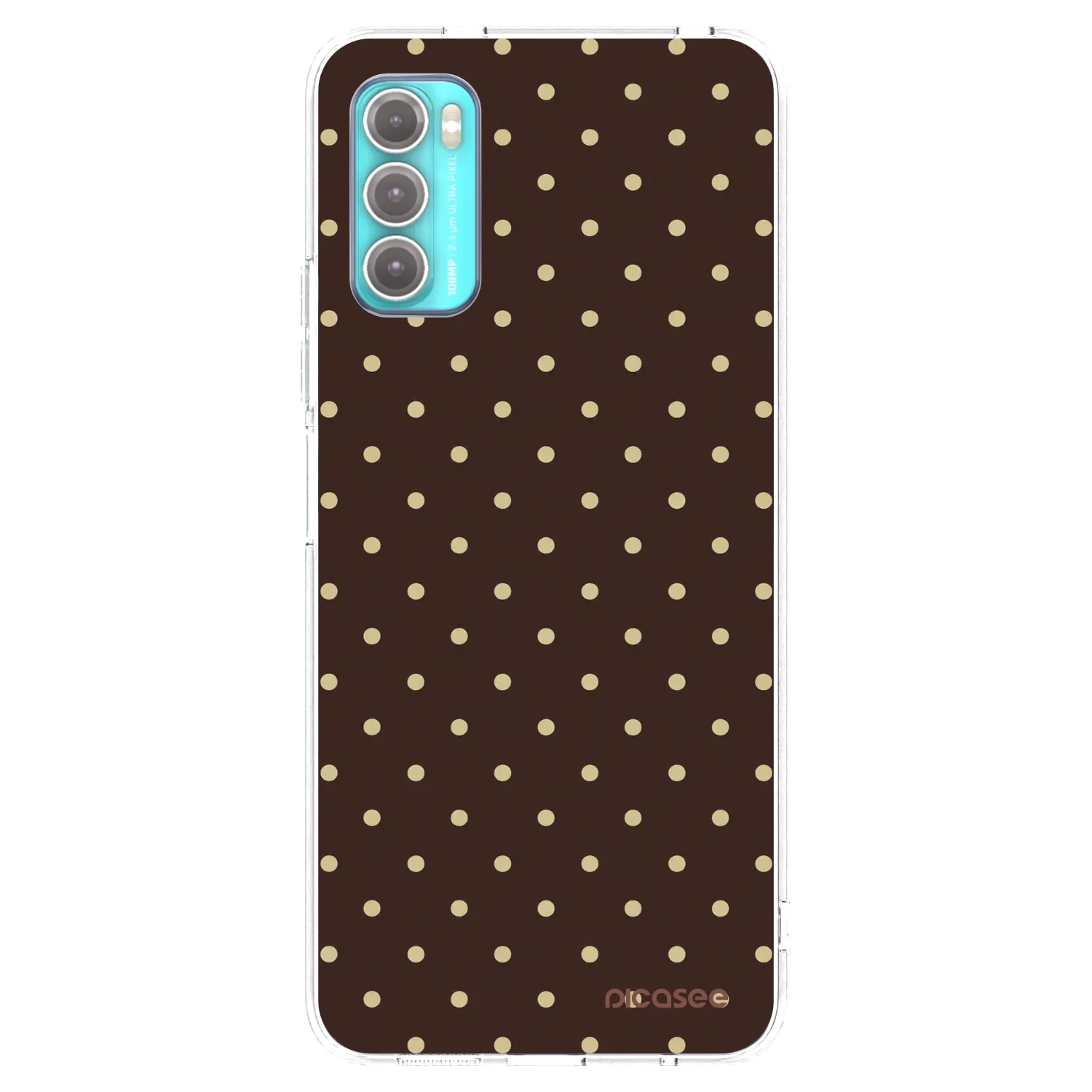 Picasee silikonski prozorni ovitek za Motorola Moto G60 - Vanilla Dots & Chocolate
