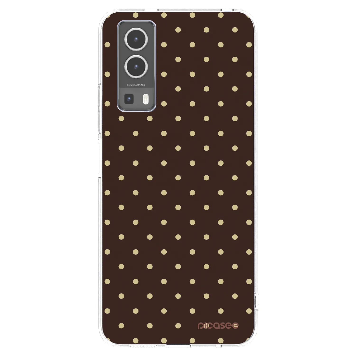 Picasee silikonski prozorni ovitek za Vivo Y72 5G - Vanilla Dots & Chocolate