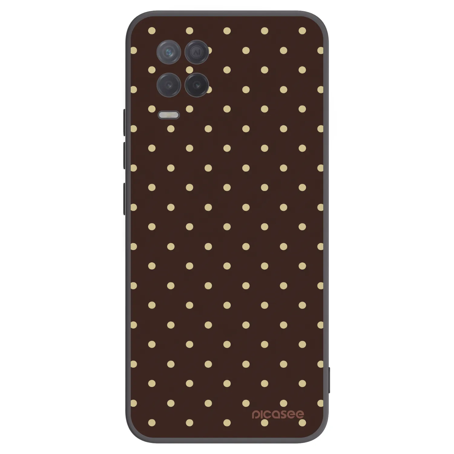 Picasee silikonski črni ovitek za Realme 8 5G - Vanilla Dots & Chocolate