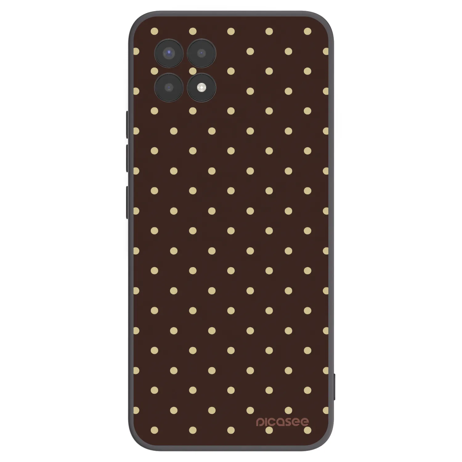Picasee silikonski črni ovitek za Realme 8i - Vanilla Dots & Chocolate
